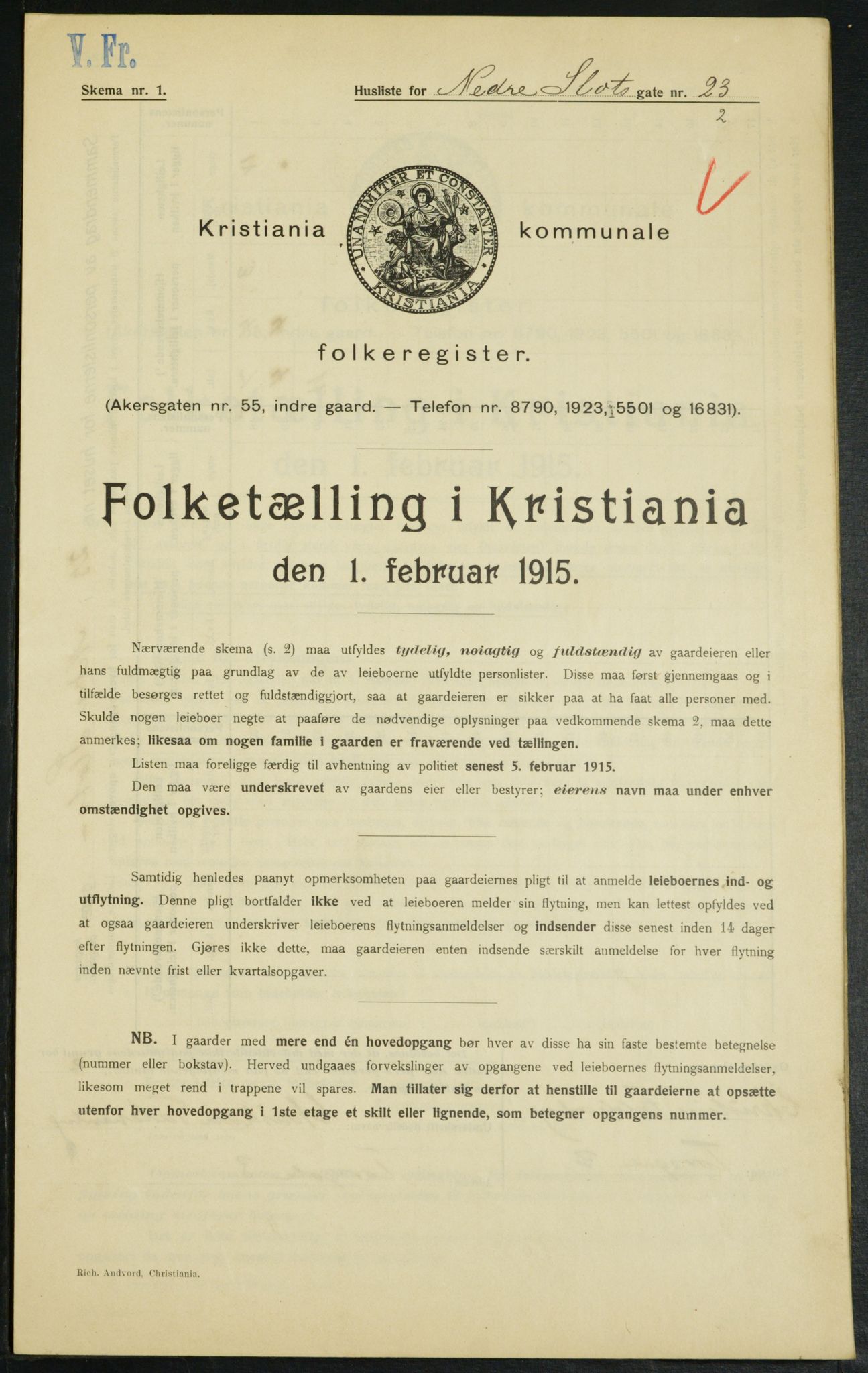 OBA, Municipal Census 1915 for Kristiania, 1915, p. 68953