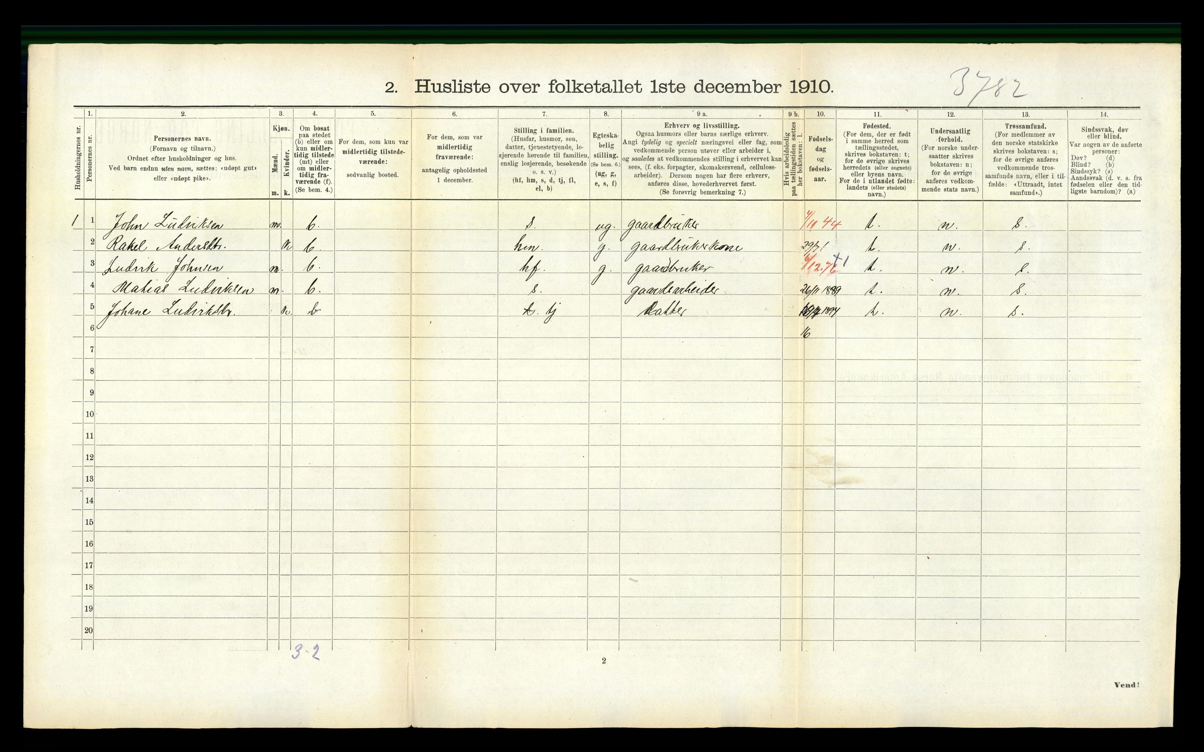 RA, 1910 census for Breim, 1910, p. 305