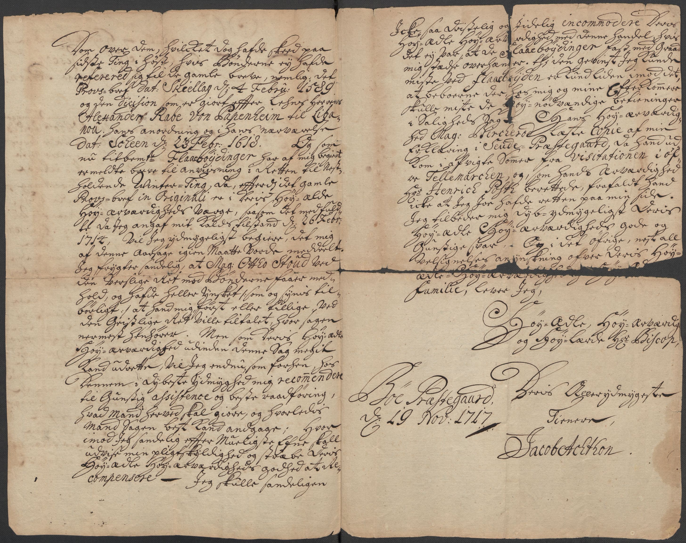 Riksarkivets diplomsamling, AV/RA-EA-5965/F15/L0027: Prestearkiv - Telemark, 1587-1738, p. 191