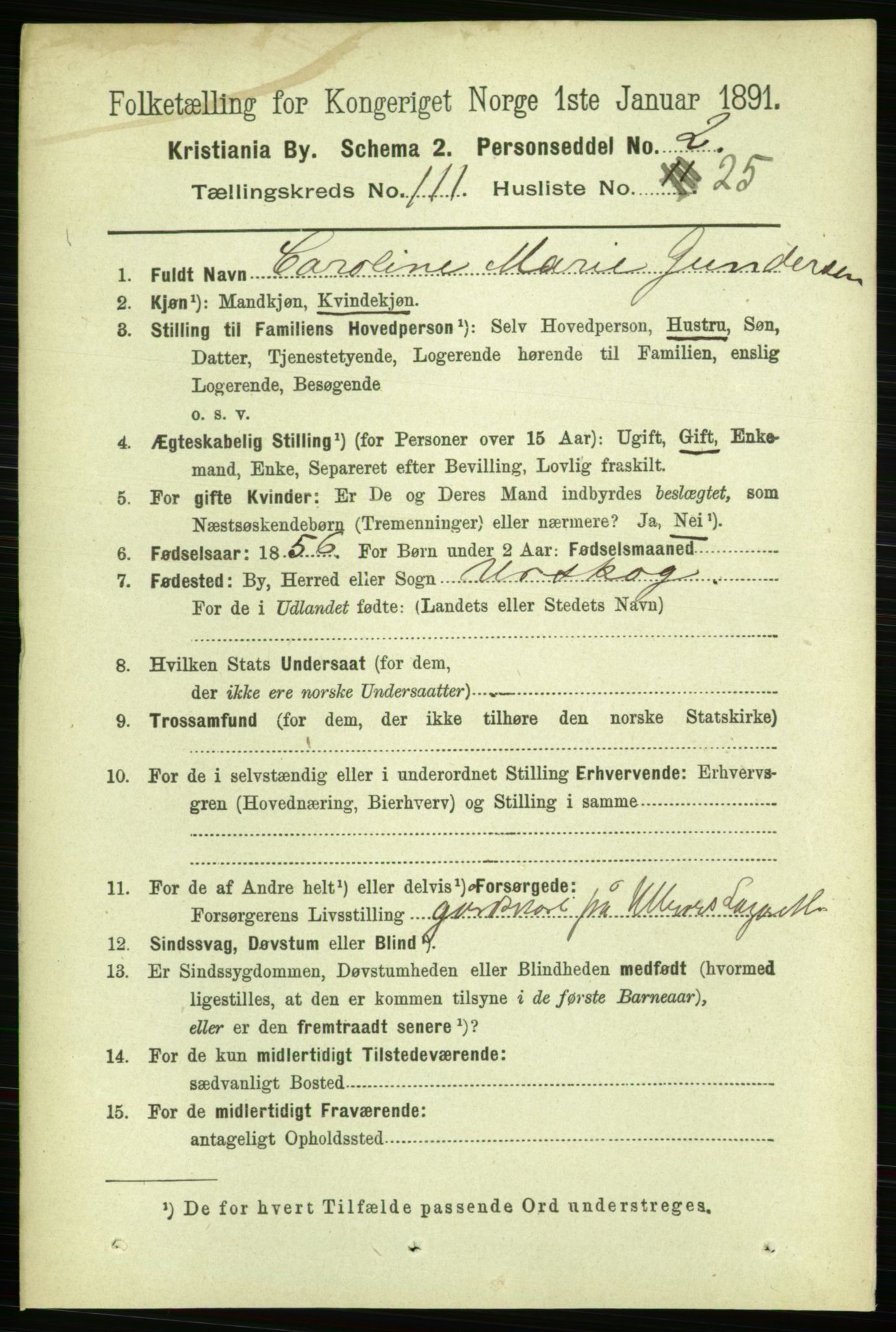 RA, 1891 census for 0301 Kristiania, 1891, p. 58579