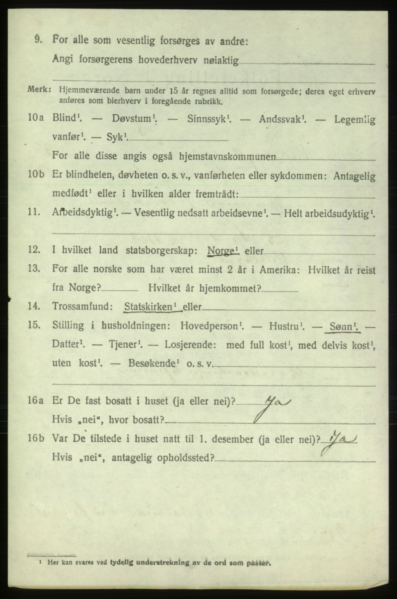 SAB, 1920 census for Vikebygd, 1920, p. 1172