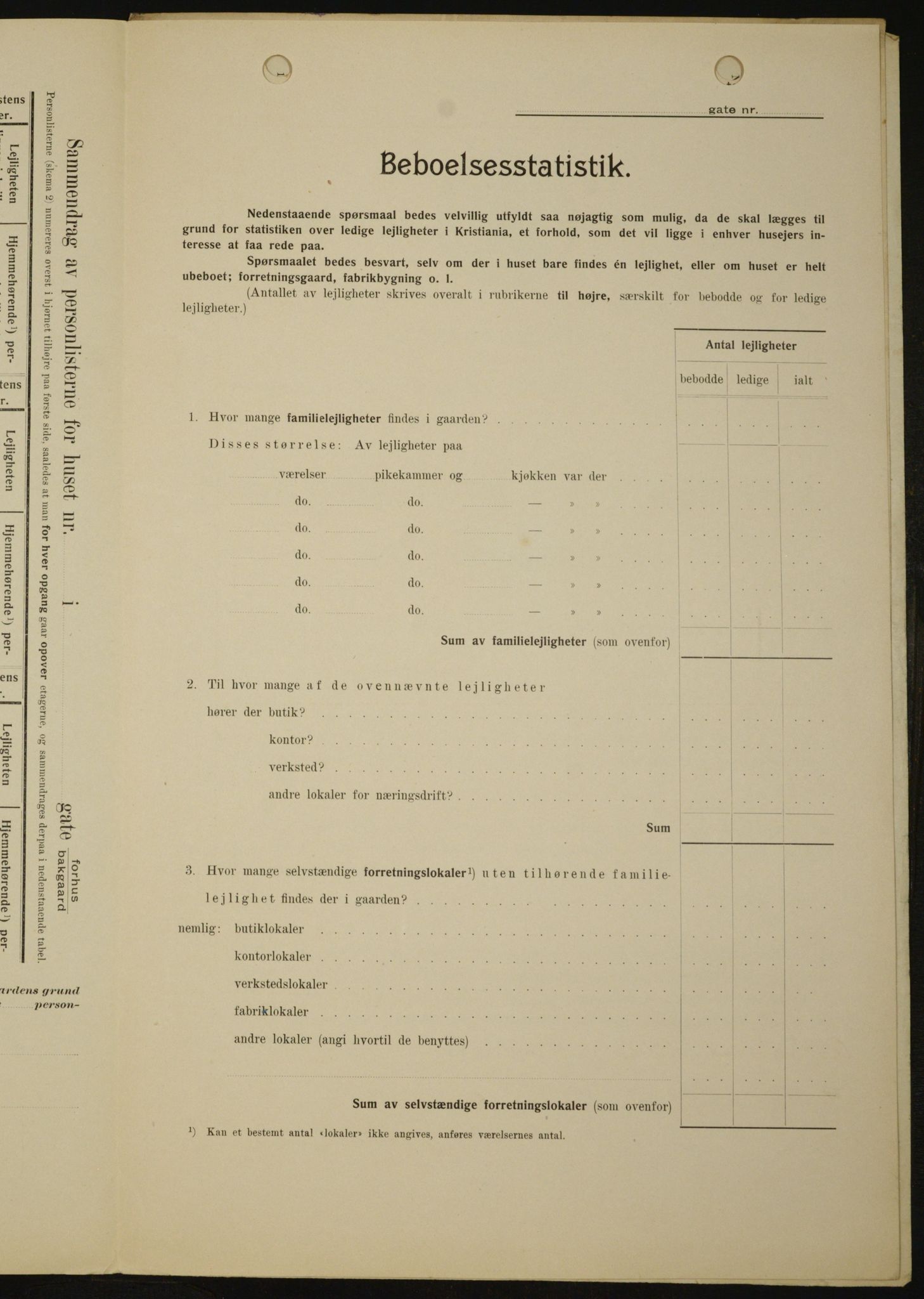 OBA, Municipal Census 1909 for Kristiania, 1909, p. 117985