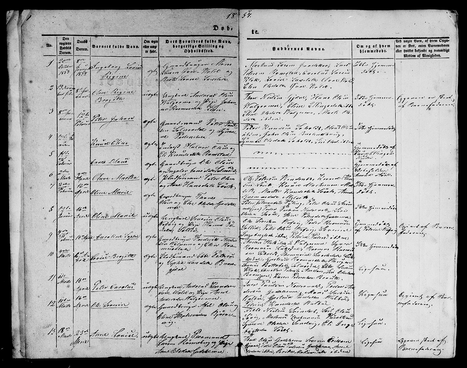 Ministerialprotokoller, klokkerbøker og fødselsregistre - Møre og Romsdal, SAT/A-1454/522/L0324: Parish register (copy) no. 522C03, 1854-1871, p. 1