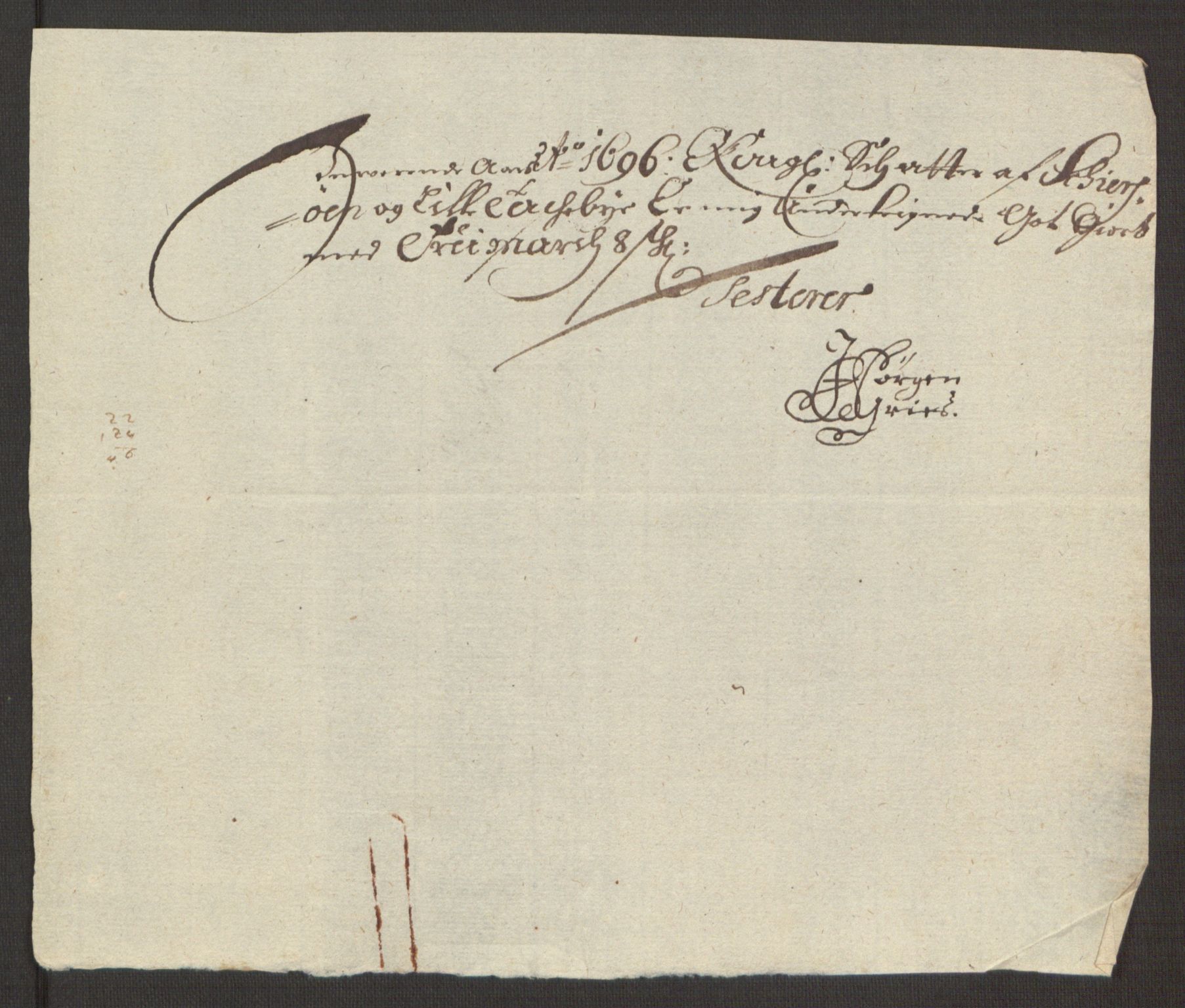 Rentekammeret inntil 1814, Reviderte regnskaper, Fogderegnskap, RA/EA-4092/R68/L4753: Fogderegnskap Senja og Troms, 1694-1696, p. 348