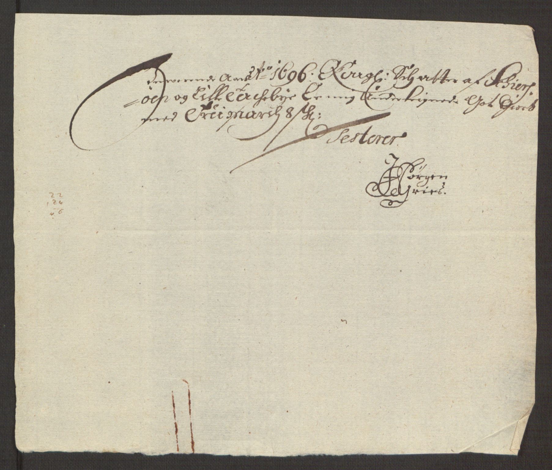 Rentekammeret inntil 1814, Reviderte regnskaper, Fogderegnskap, AV/RA-EA-4092/R68/L4753: Fogderegnskap Senja og Troms, 1694-1696, p. 348