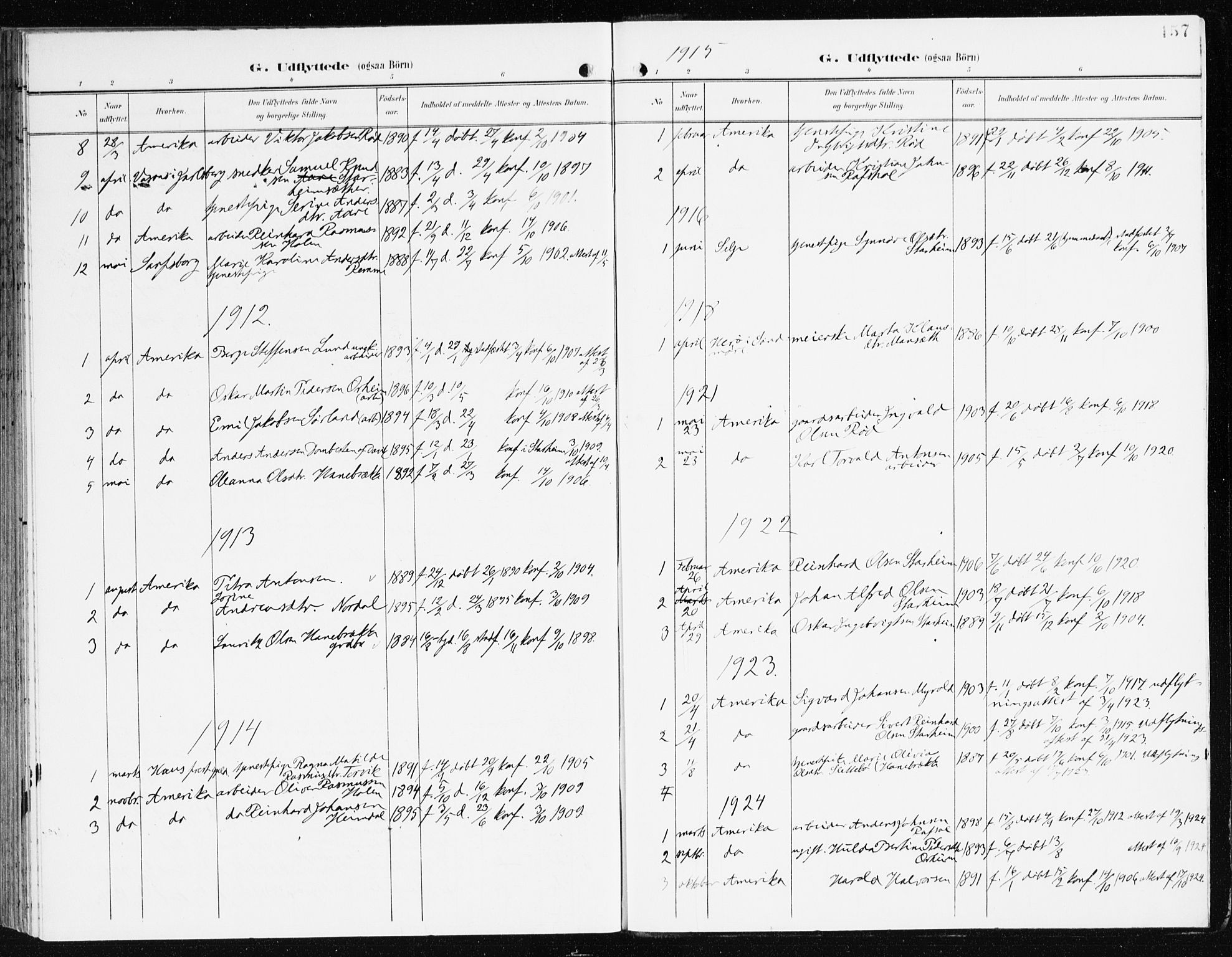 Eid sokneprestembete, SAB/A-82301/H/Haa/Haac/L0002: Parish register (official) no. C 2, 1899-1927, p. 157