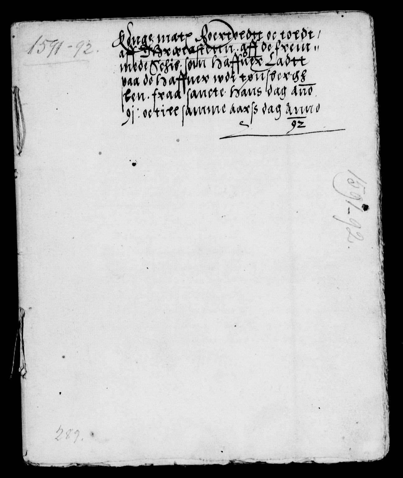 Rentekammeret inntil 1814, Reviderte regnskaper, Lensregnskaper, AV/RA-EA-5023/R/Rb/Rbo/L0001: Tønsberg len, 1584-1612