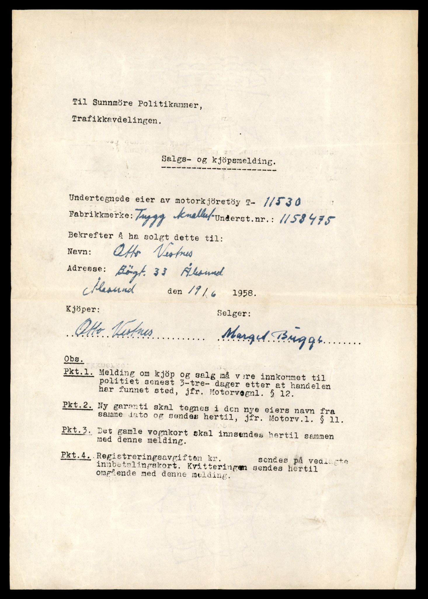 Møre og Romsdal vegkontor - Ålesund trafikkstasjon, AV/SAT-A-4099/F/Fe/L0029: Registreringskort for kjøretøy T 11430 - T 11619, 1927-1998, p. 1788