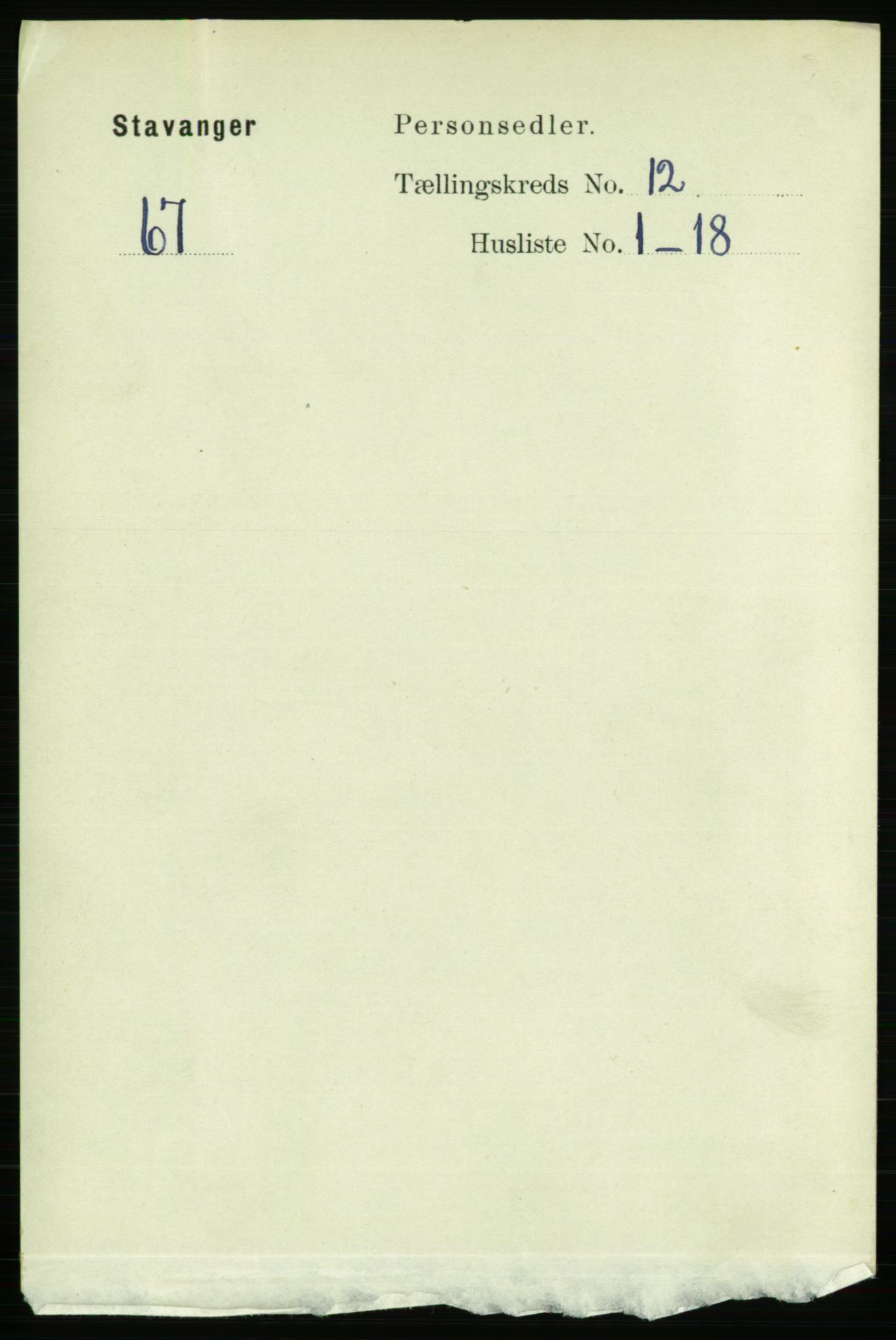 RA, 1891 census for 1103 Stavanger, 1891, p. 14972