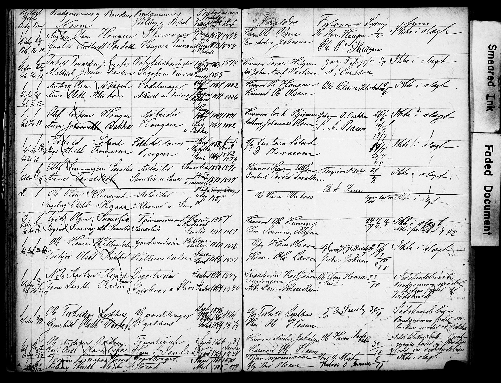 Heddal kirkebøker, SAKO/A-268/H/Ha/L0001: Banns register no. 1, 1865-1918