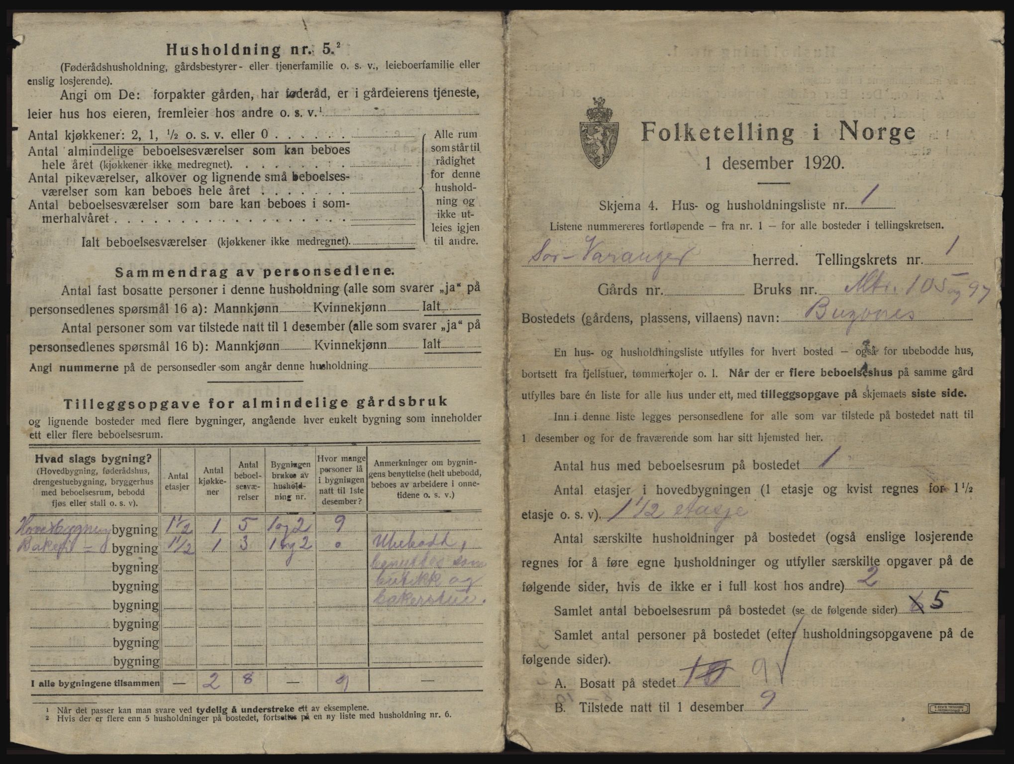 SATØ, 1920 census for Sør-Varanger, 1920, p. 50