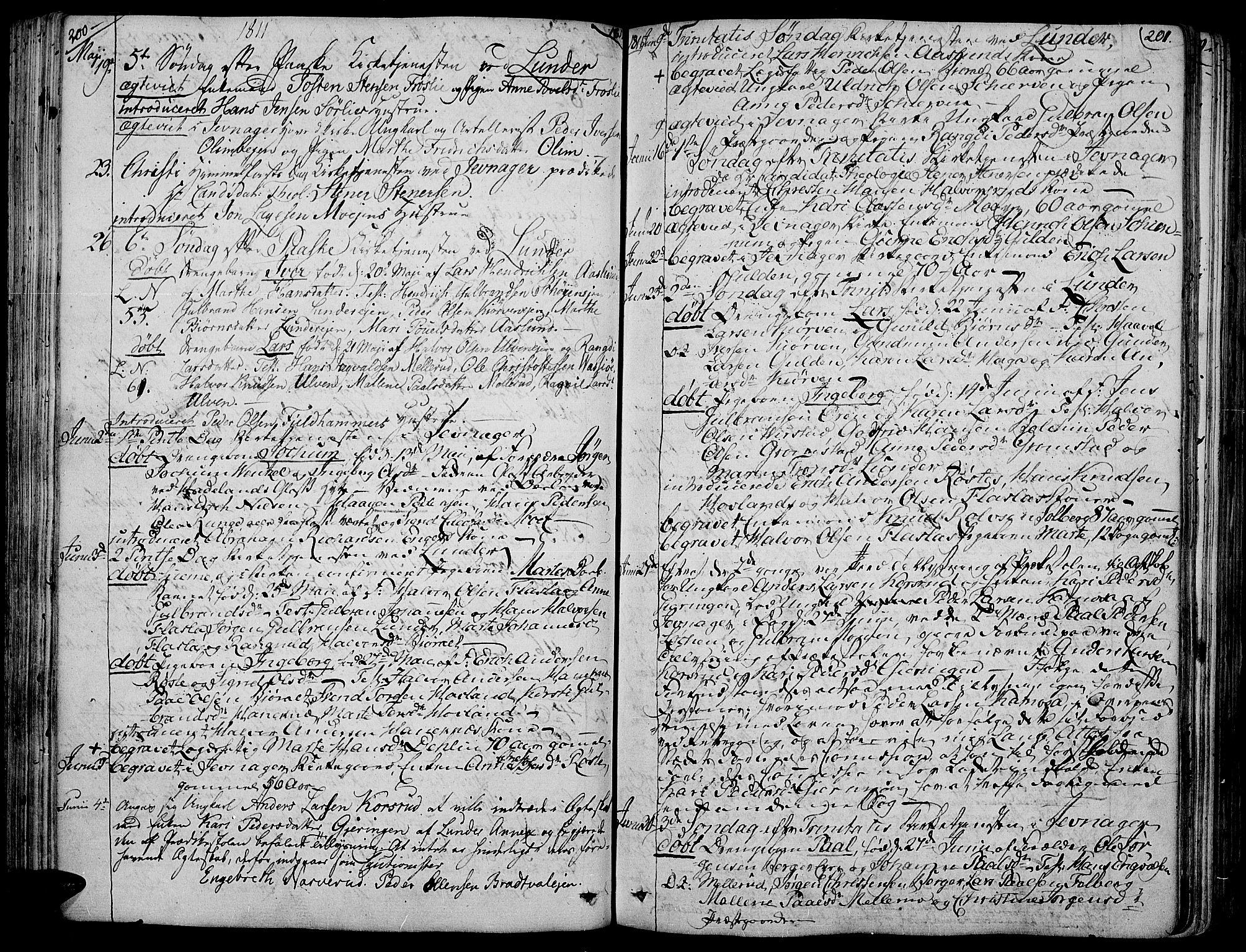 Jevnaker prestekontor, AV/SAH-PREST-116/H/Ha/Haa/L0004: Parish register (official) no. 4, 1800-1861, p. 200-201