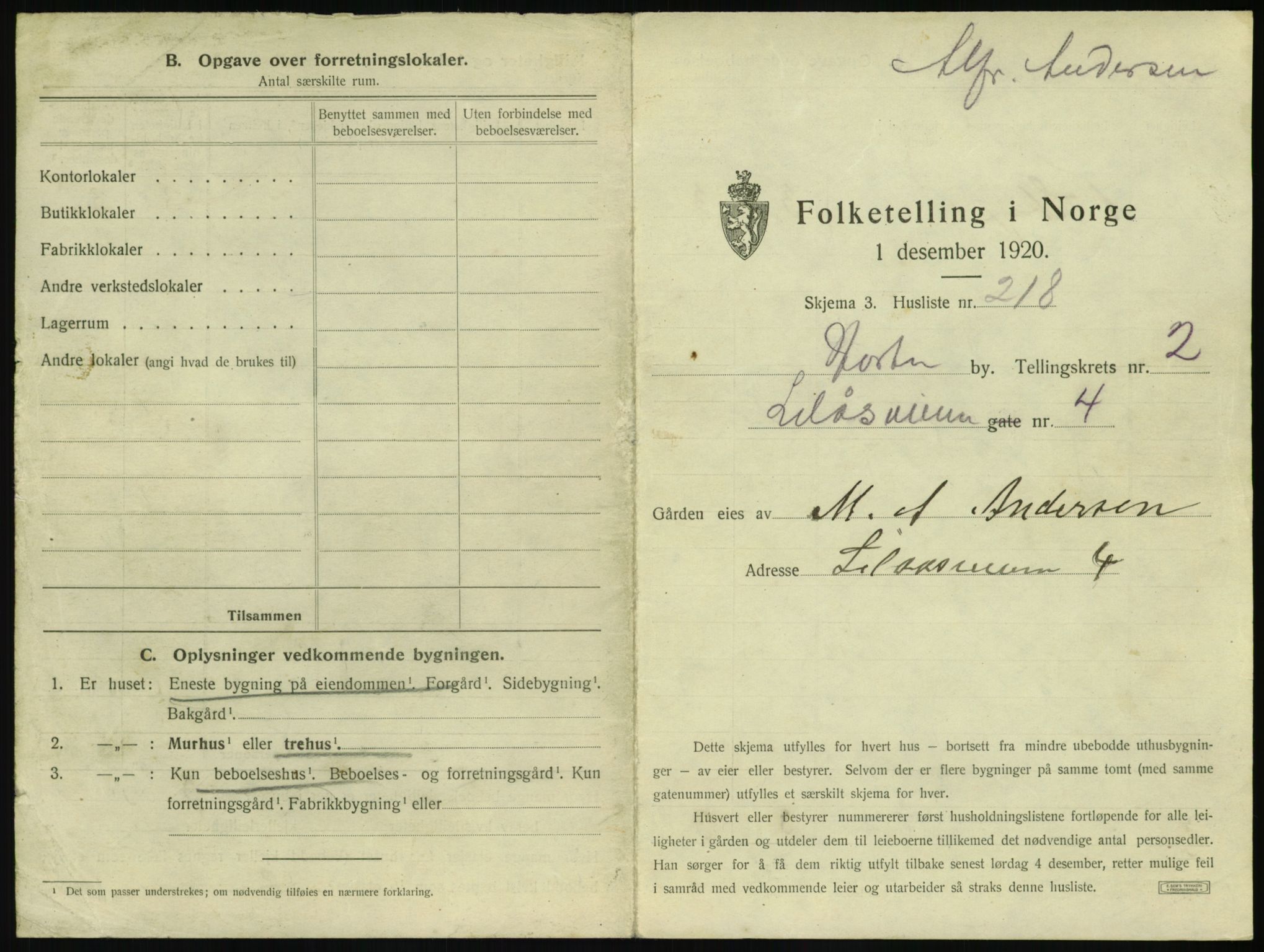 SAKO, 1920 census for Horten, 1920, p. 753