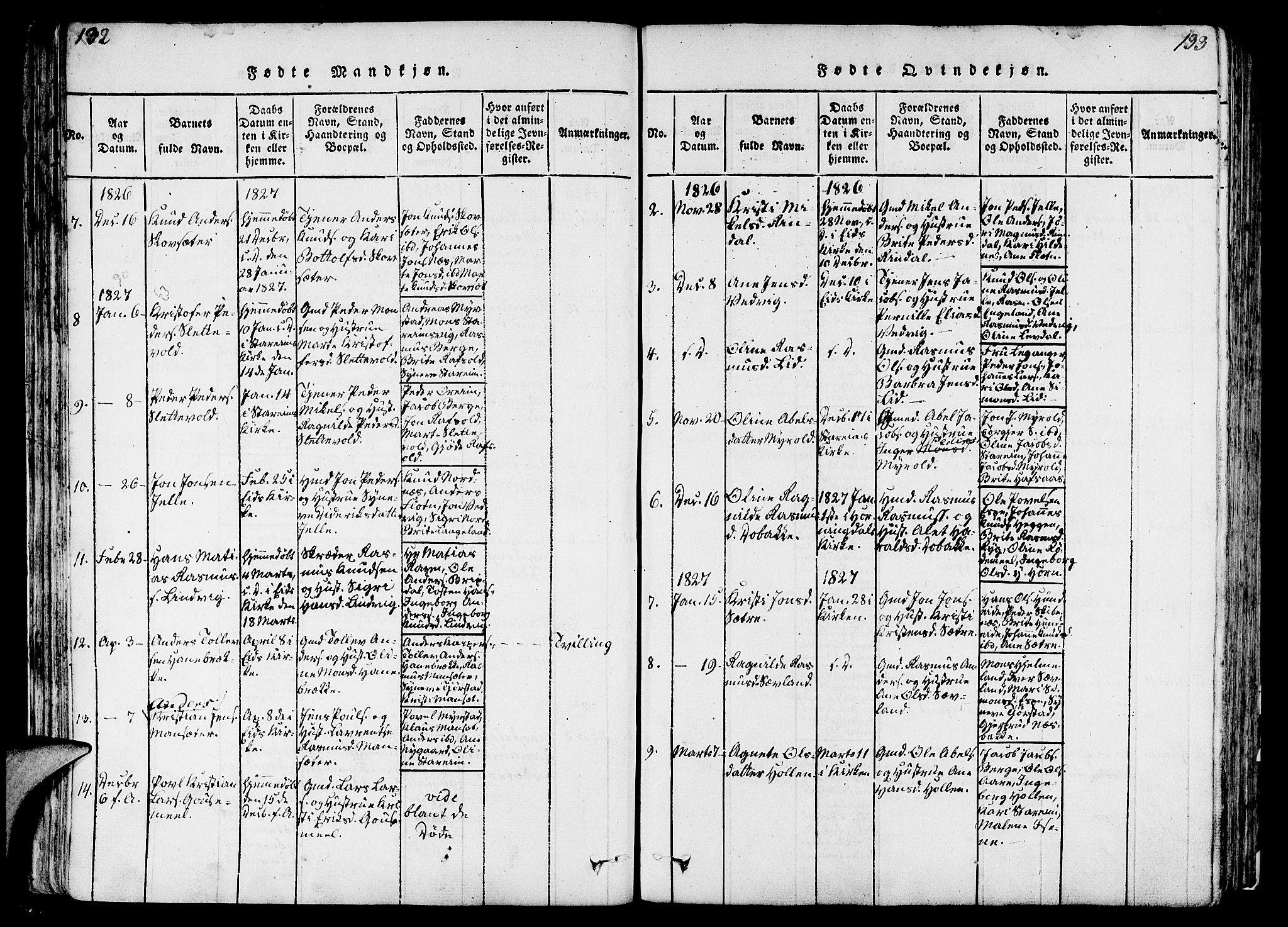 Eid sokneprestembete, AV/SAB-A-82301/H/Haa/Haaa/L0005: Parish register (official) no. A 5, 1816-1830, p. 132-133