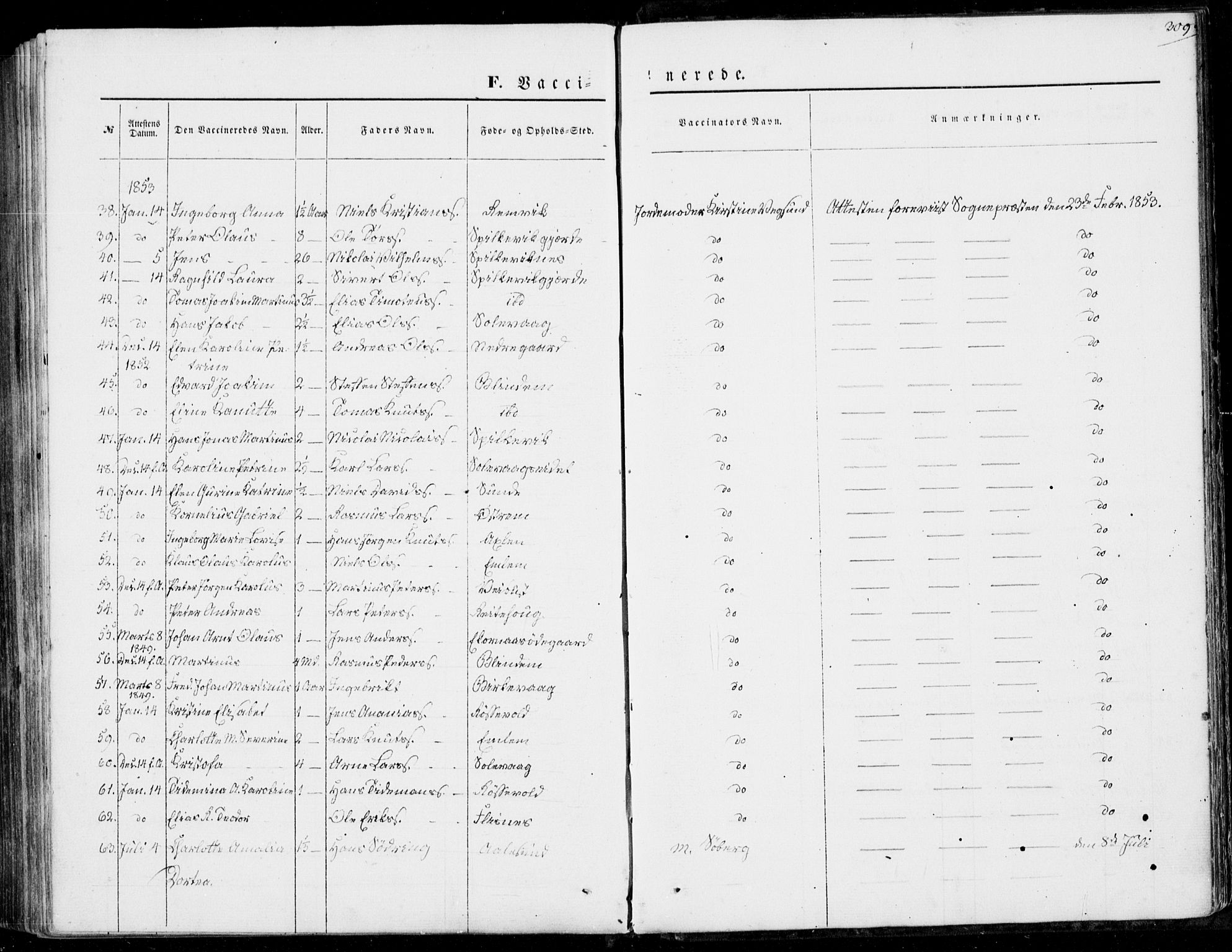 Ministerialprotokoller, klokkerbøker og fødselsregistre - Møre og Romsdal, AV/SAT-A-1454/528/L0397: Parish register (official) no. 528A08, 1848-1858, p. 309