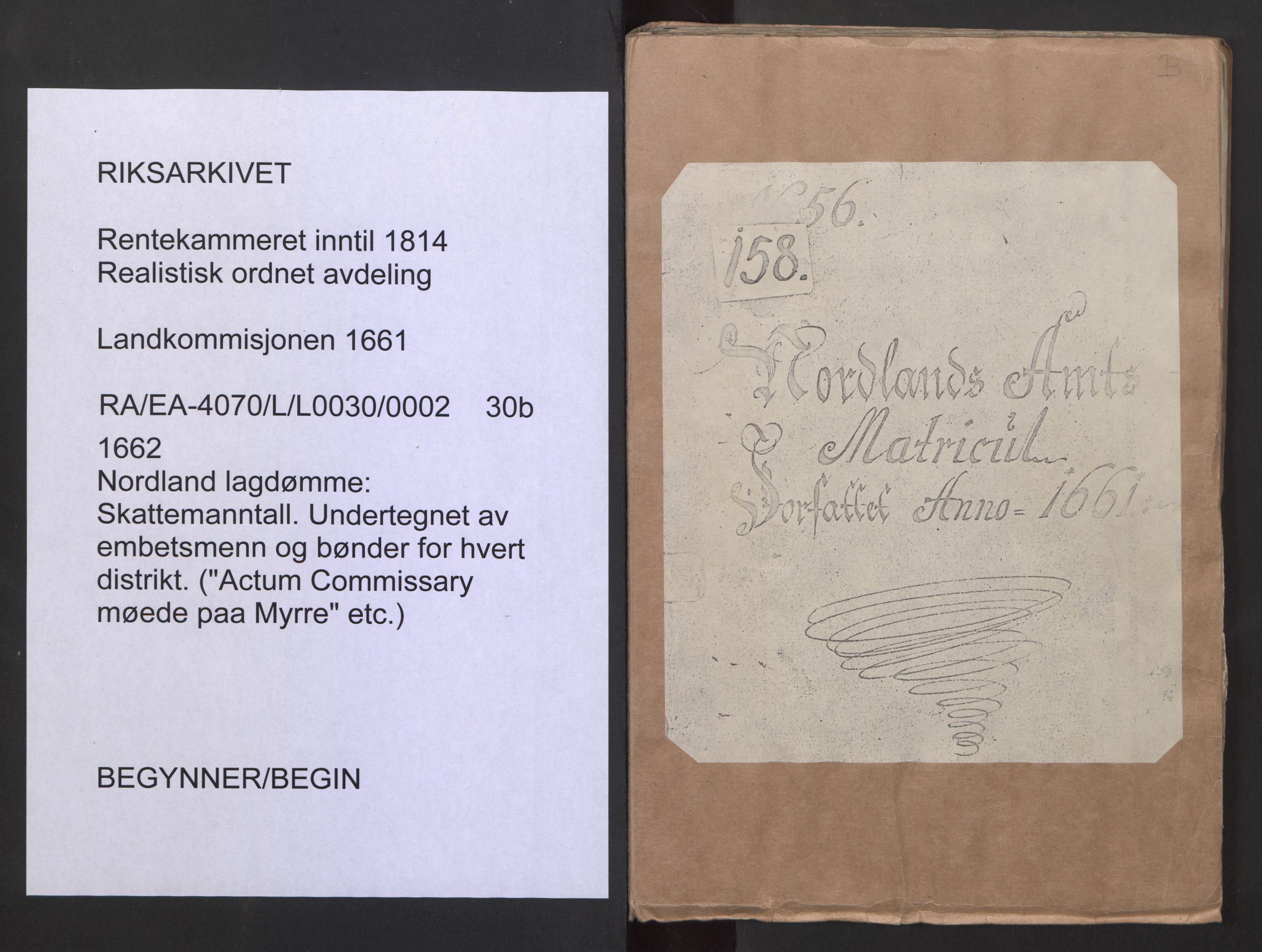 Rentekammeret inntil 1814, Realistisk ordnet avdeling, RA/EA-4070/L/L0030/0002: Nordland lagdømme: / Skattemanntall, 1662