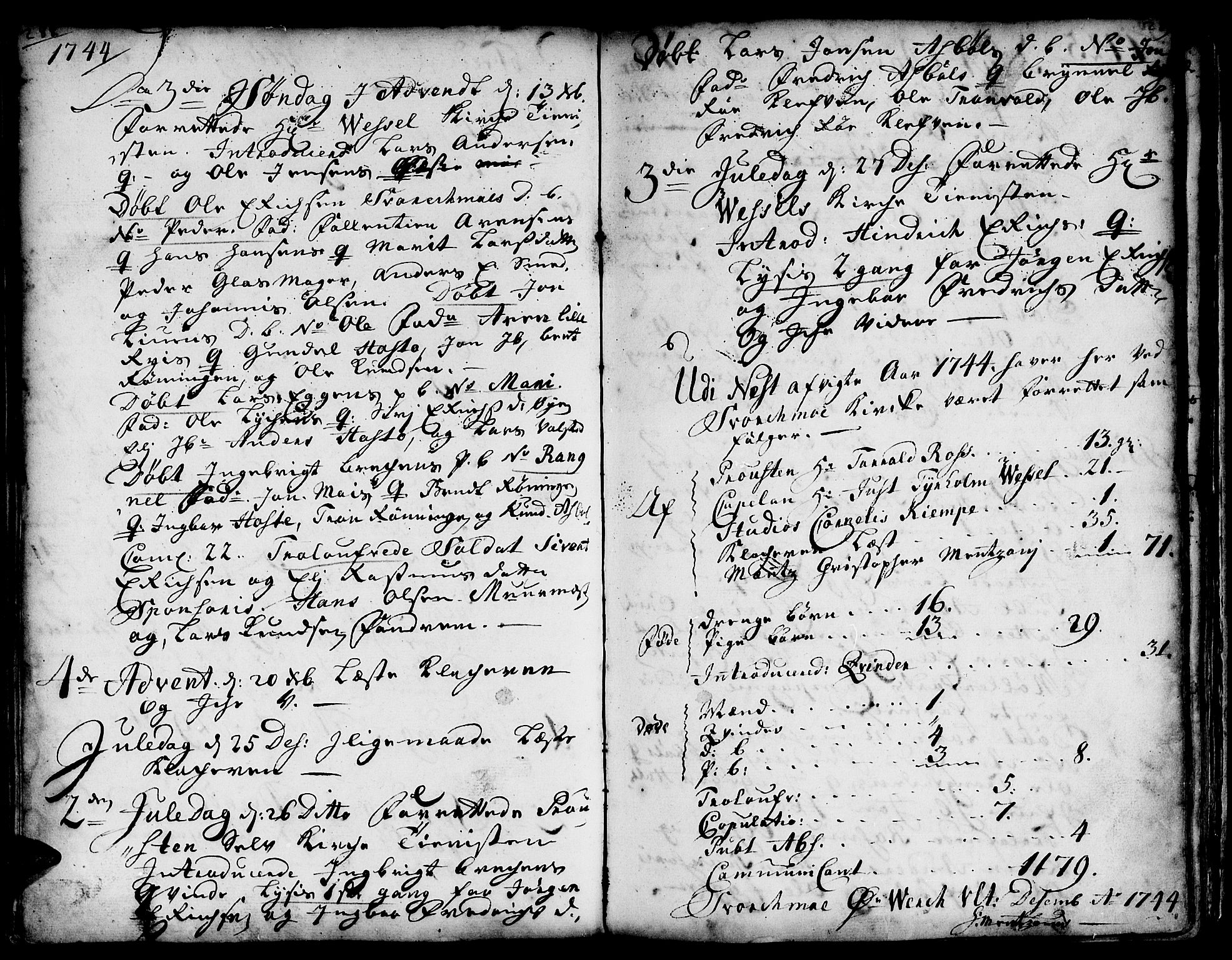 Ministerialprotokoller, klokkerbøker og fødselsregistre - Sør-Trøndelag, SAT/A-1456/671/L0839: Parish register (official) no. 671A01, 1730-1755, p. 288-289