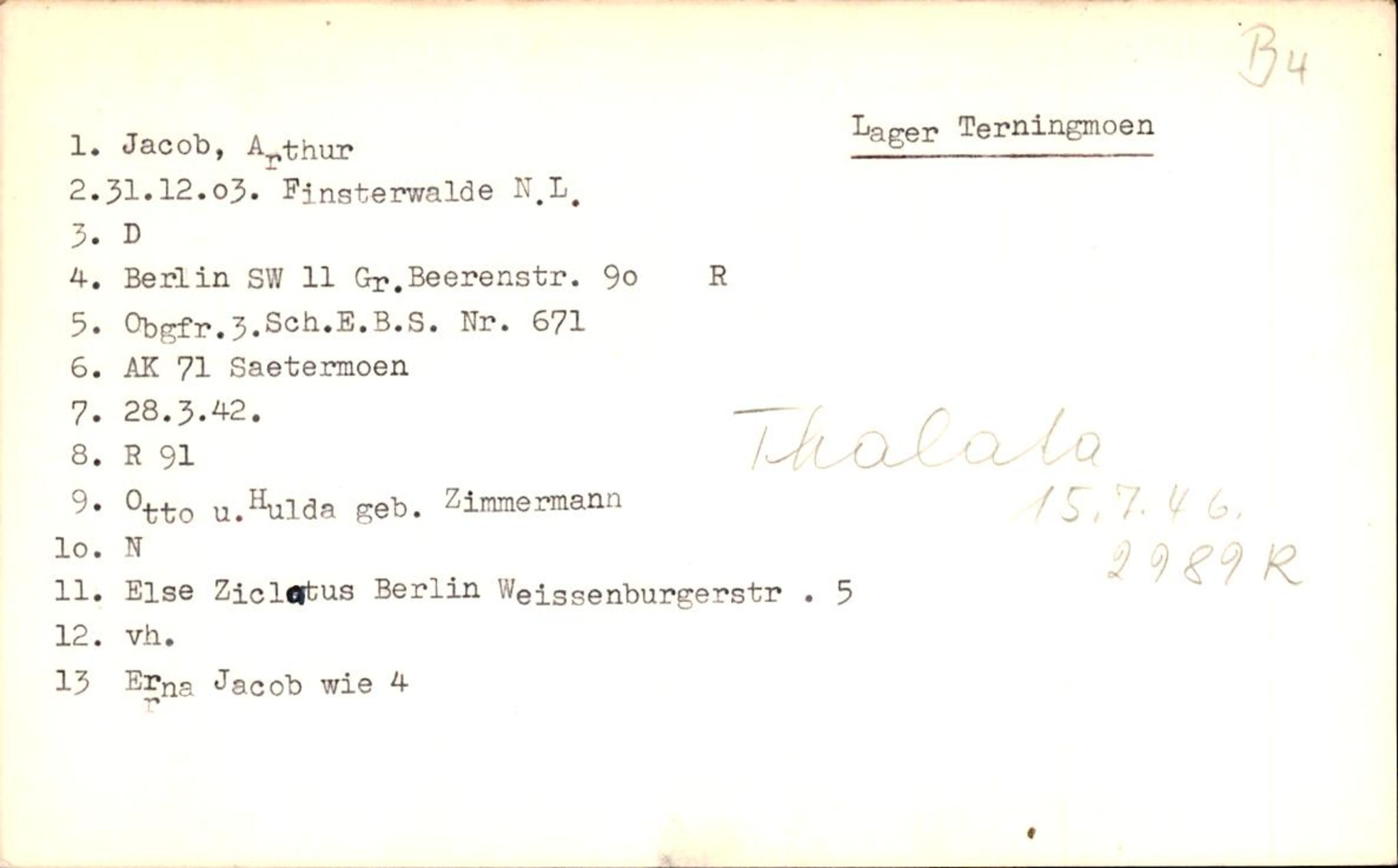 Hjemsendte tyskere , AV/RA-RAFA-6487/D/Db/L0014: Hofmeister-Kaften, 1945-1947, p. 549