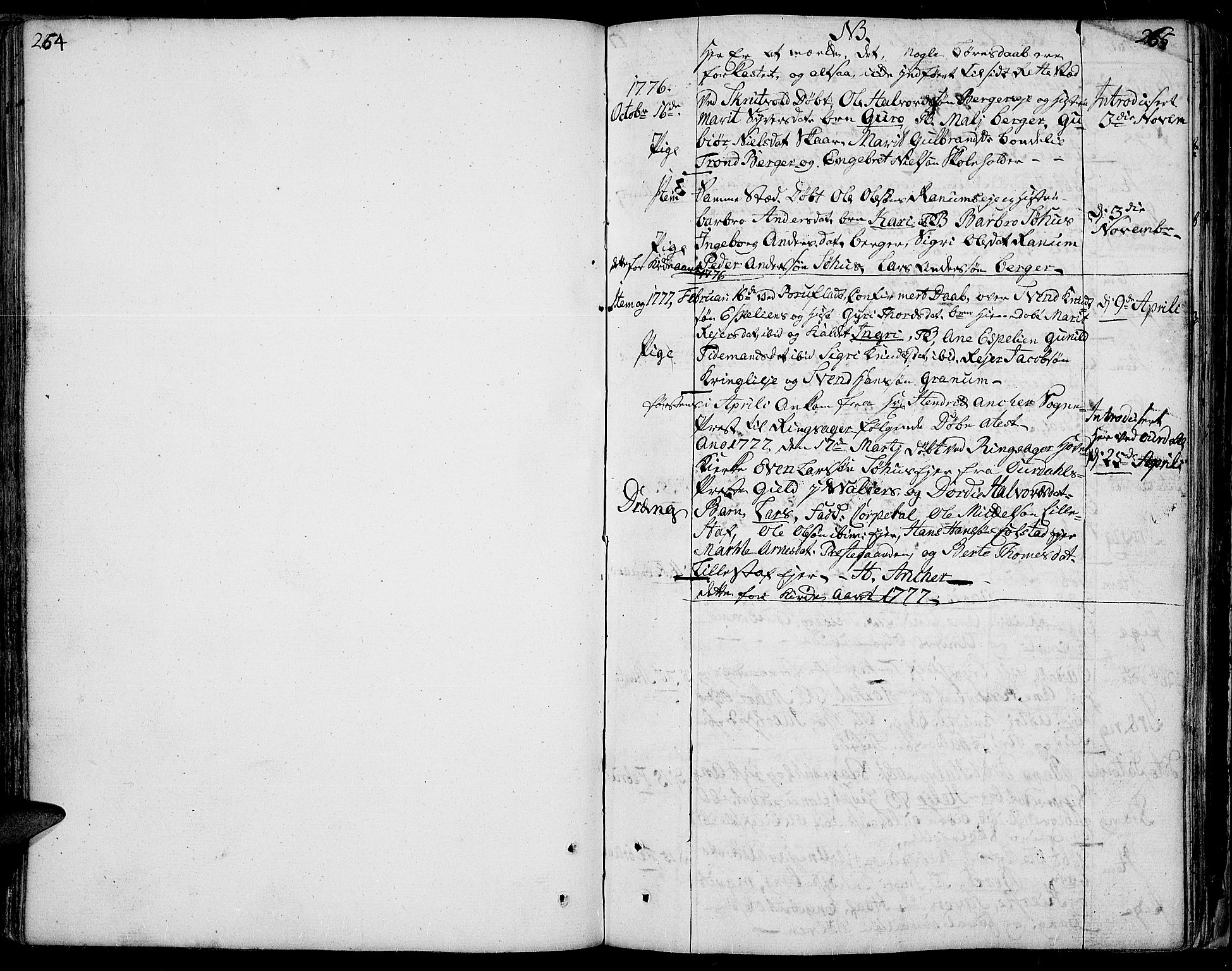 Aurdal prestekontor, SAH/PREST-126/H/Ha/Haa/L0005: Parish register (official) no. 5, 1763-1781, p. 264-265