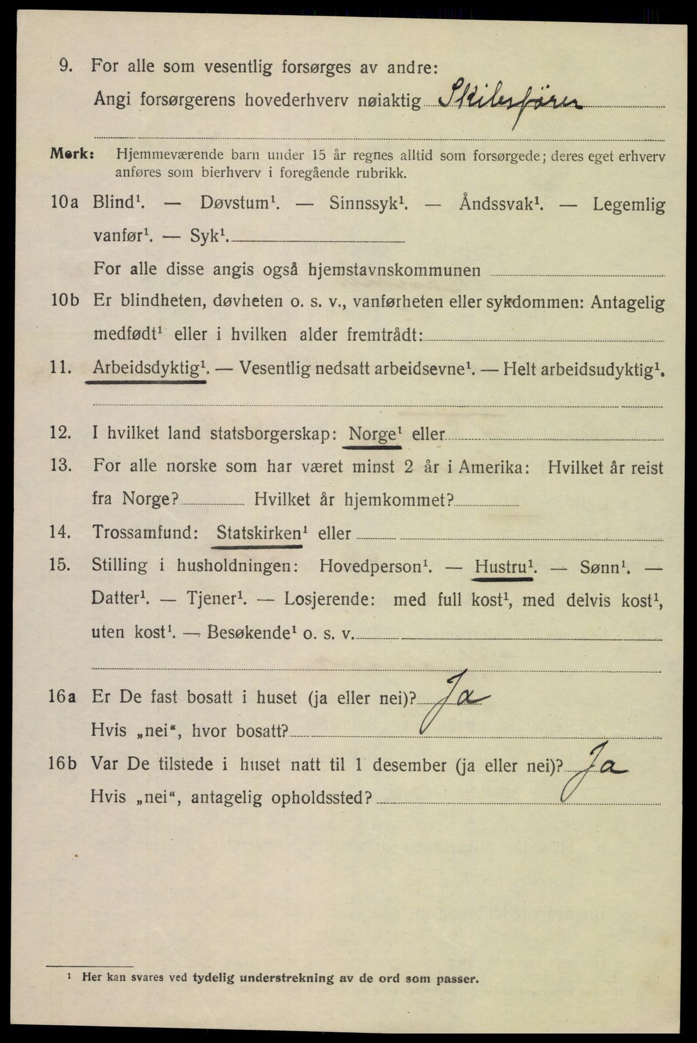 SAK, 1920 census for Mandal, 1920, p. 8124