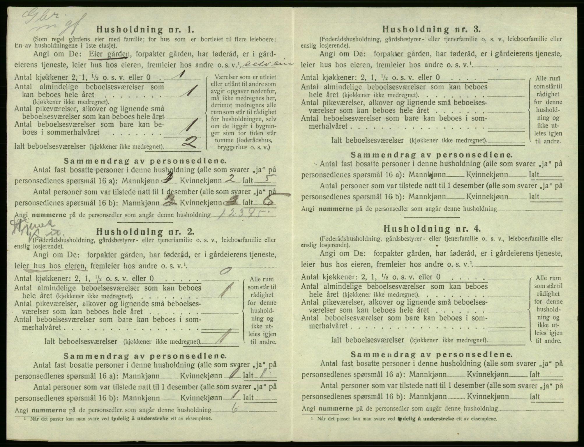 SAB, 1920 census for Tysnes, 1920, p. 515