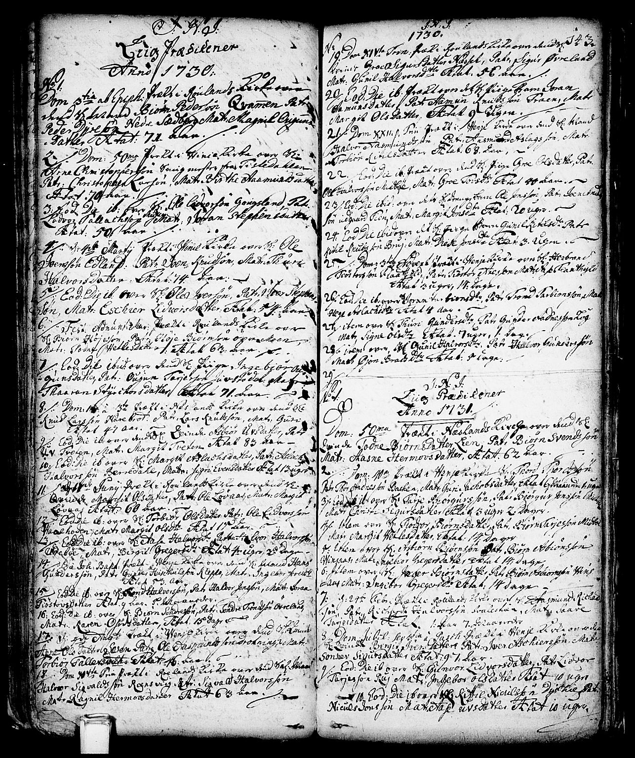 Vinje kirkebøker, SAKO/A-312/F/Fa/L0001: Parish register (official) no. I 1, 1717-1766, p. 143