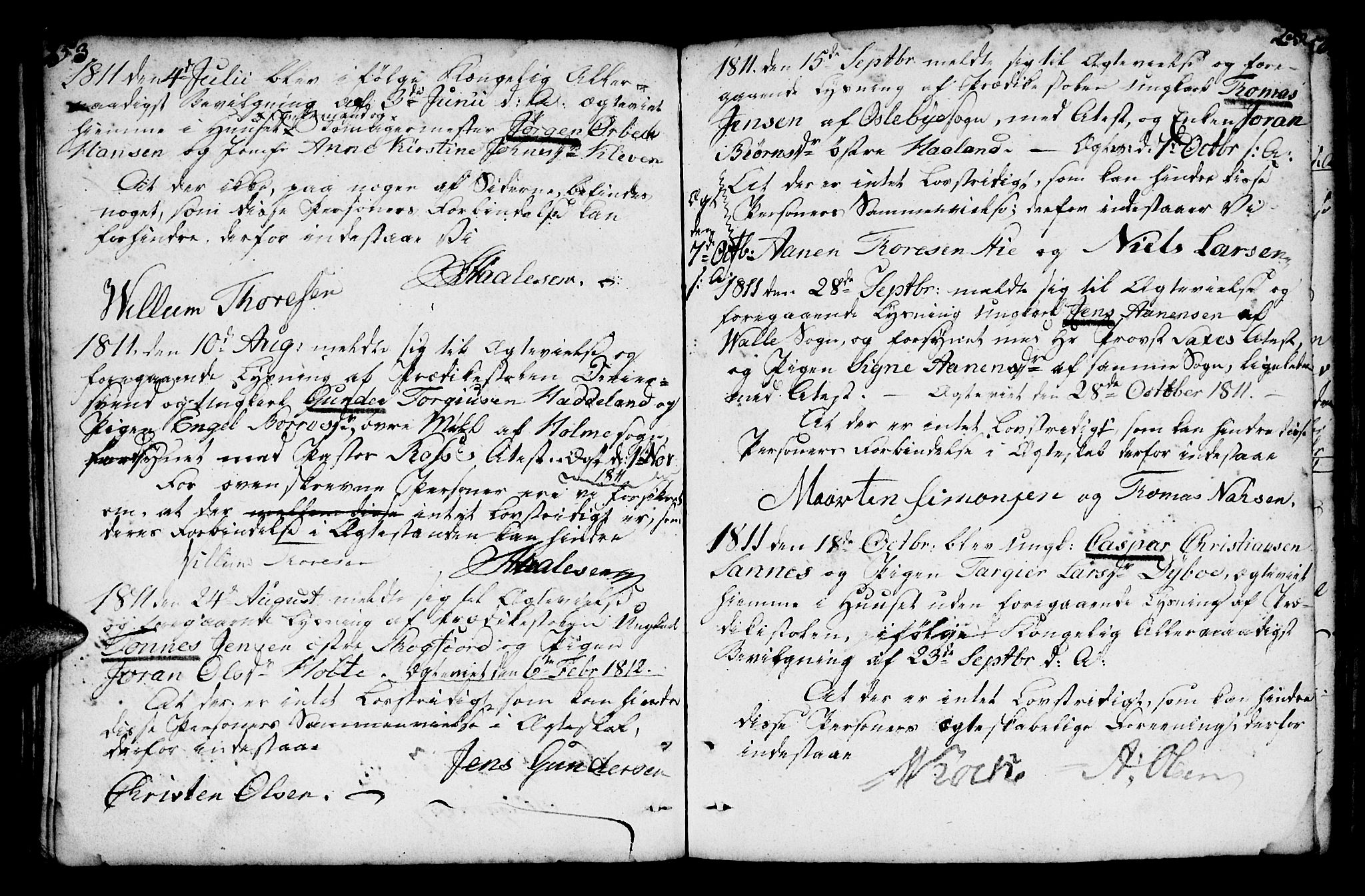 Mandal sokneprestkontor, AV/SAK-1111-0030/F/Fa/Faa/L0007: Parish register (official) no. A 7, 1783-1818, p. 253-254