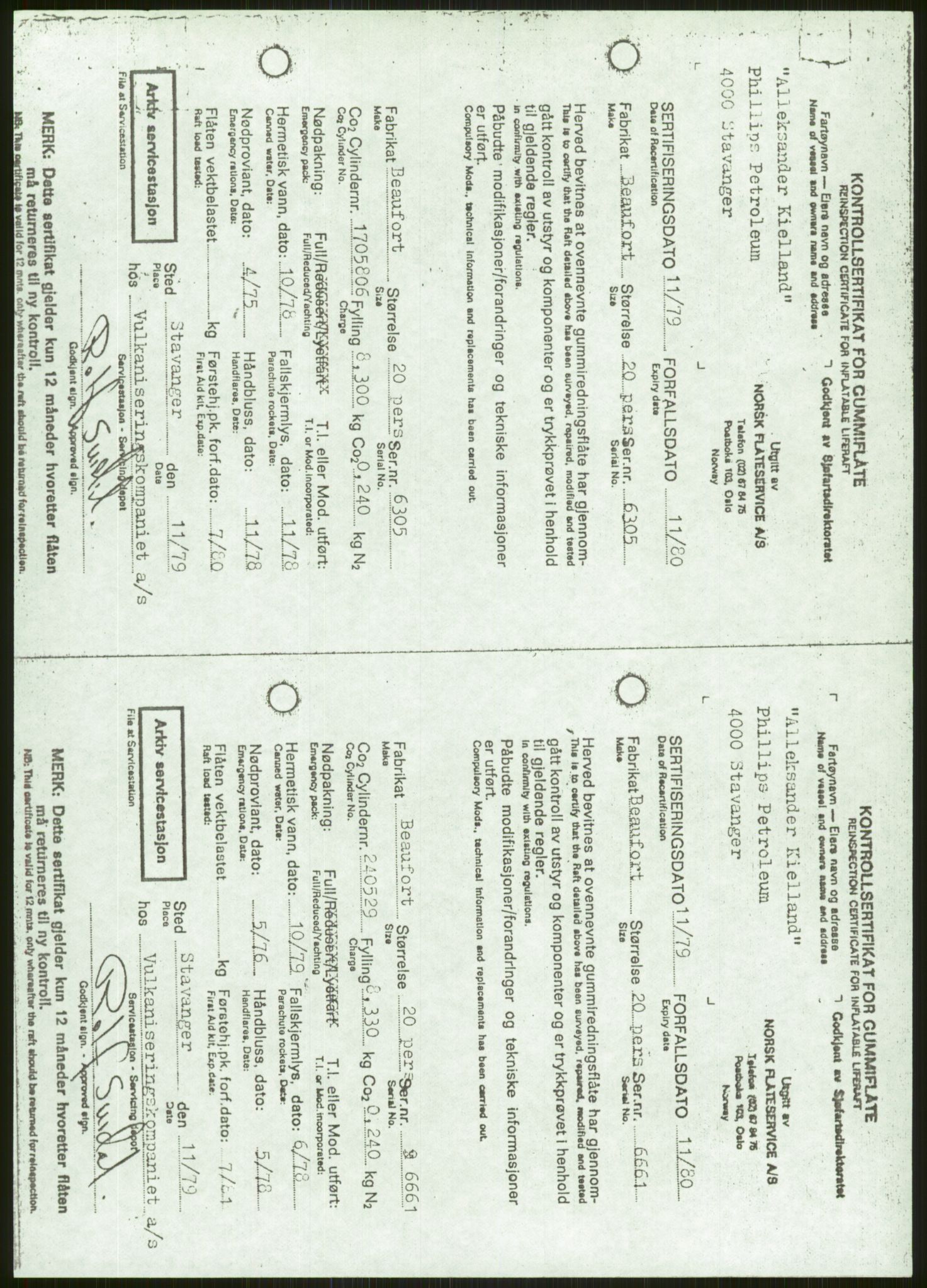 Justisdepartementet, Granskningskommisjonen ved Alexander Kielland-ulykken 27.3.1980, RA/S-1165/D/L0006: A Alexander L. Kielland (Doku.liste + A3-A6, A11-A13, A18-A20-A21, A23, A31 av 31)/Dykkerjournaler, 1980-1981, p. 274