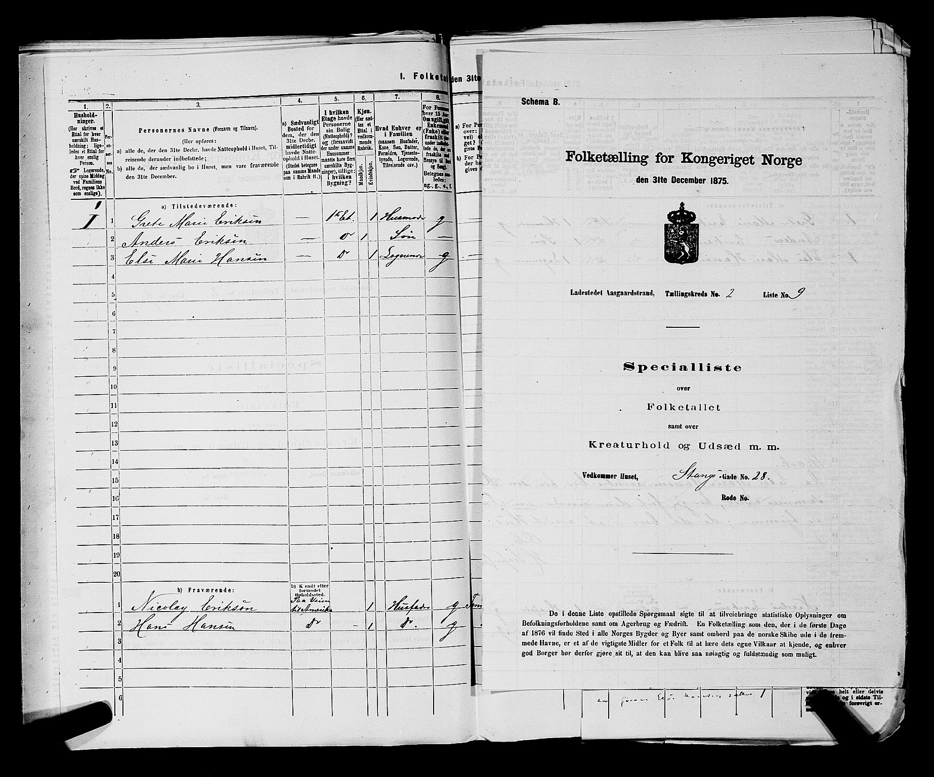 SAKO, 1875 census for 0704B Borre/Åsgårdstrand, 1875, p. 116