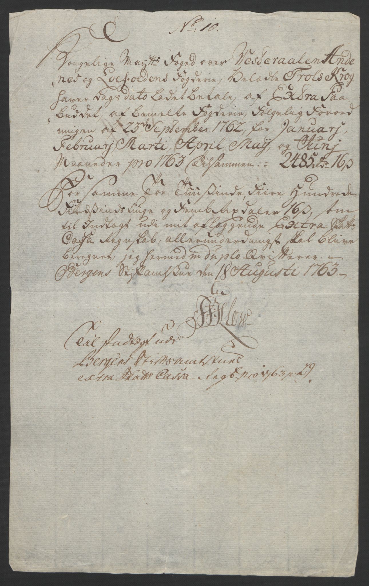 Rentekammeret inntil 1814, Reviderte regnskaper, Fogderegnskap, AV/RA-EA-4092/R67/L4747: Ekstraskatten Vesterålen, Andenes og Lofoten, 1762-1766, p. 188