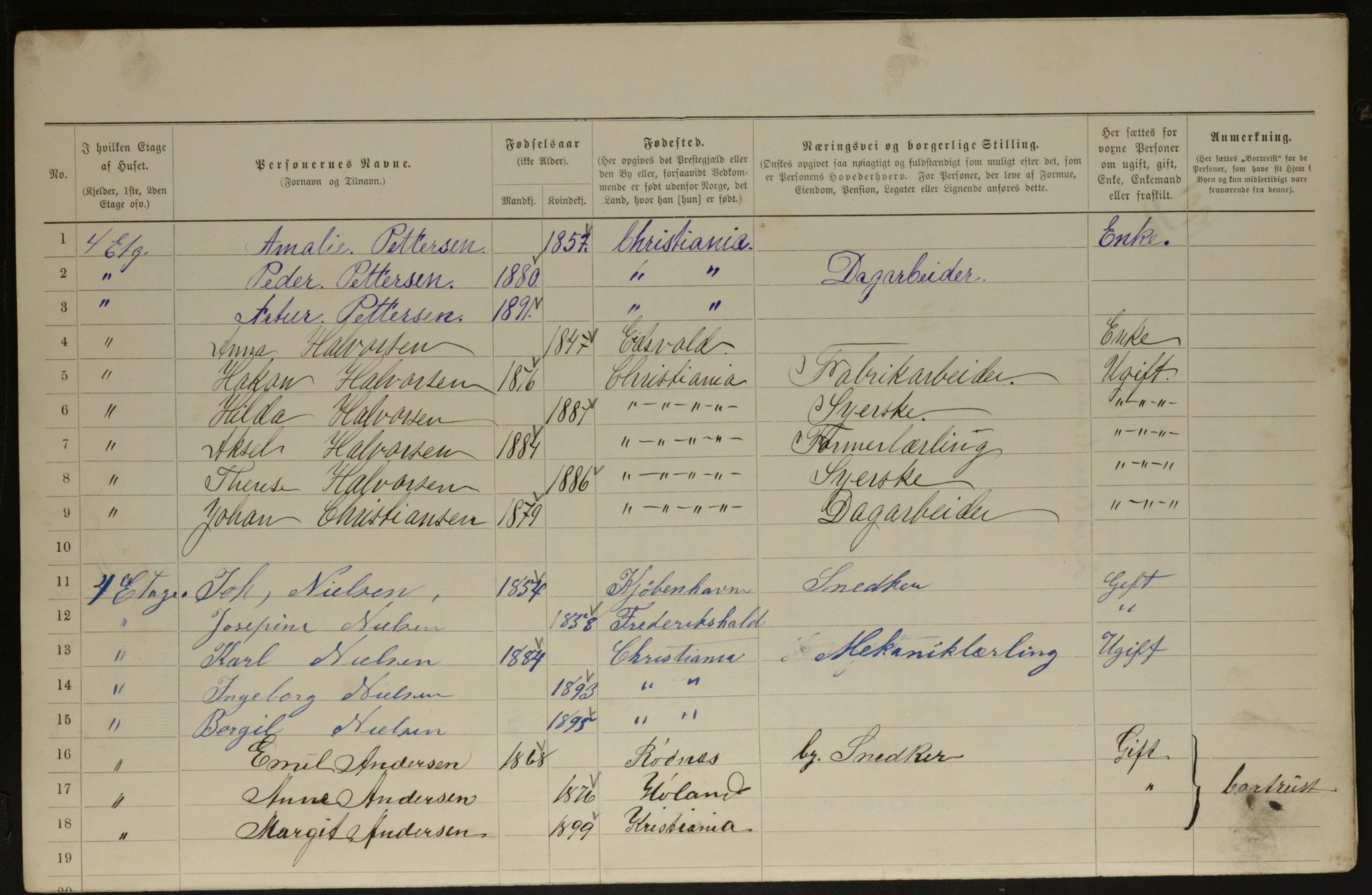 OBA, Municipal Census 1901 for Kristiania, 1901, p. 8480