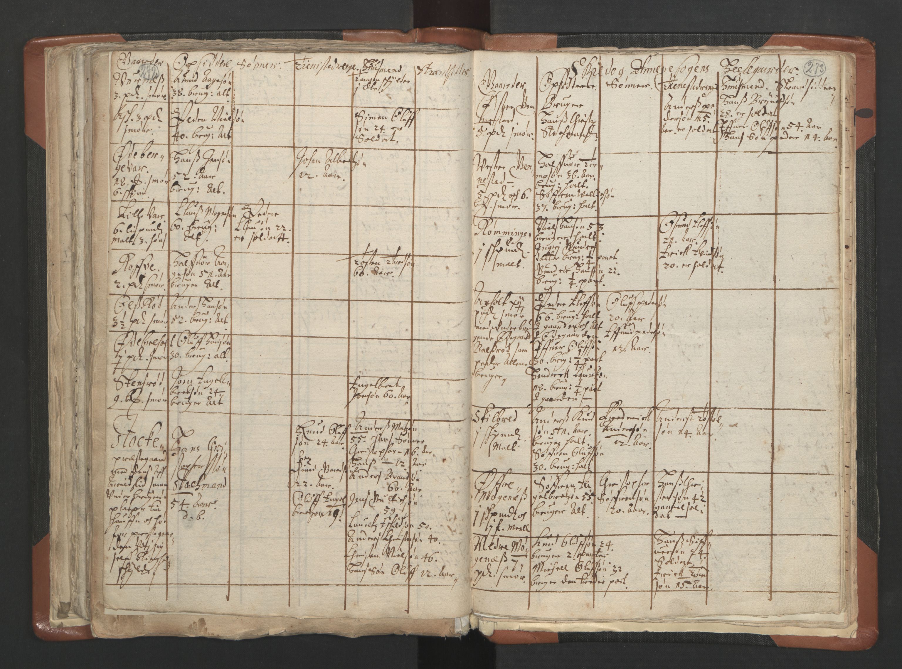RA, Vicar's Census 1664-1666, no. 10: Tønsberg deanery, 1664-1666, p. 272-273