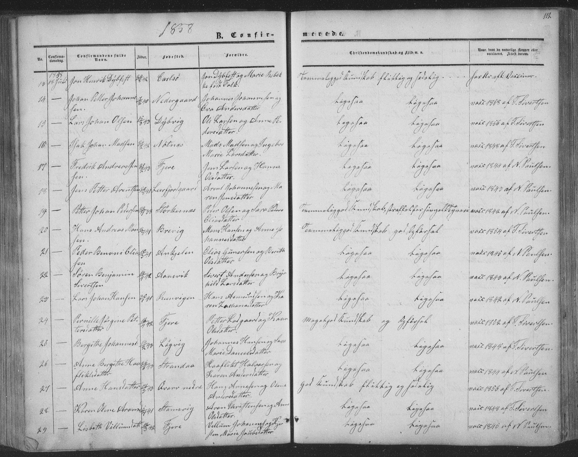 Ministerialprotokoller, klokkerbøker og fødselsregistre - Nordland, AV/SAT-A-1459/853/L0770: Parish register (official) no. 853A09, 1857-1870, p. 112