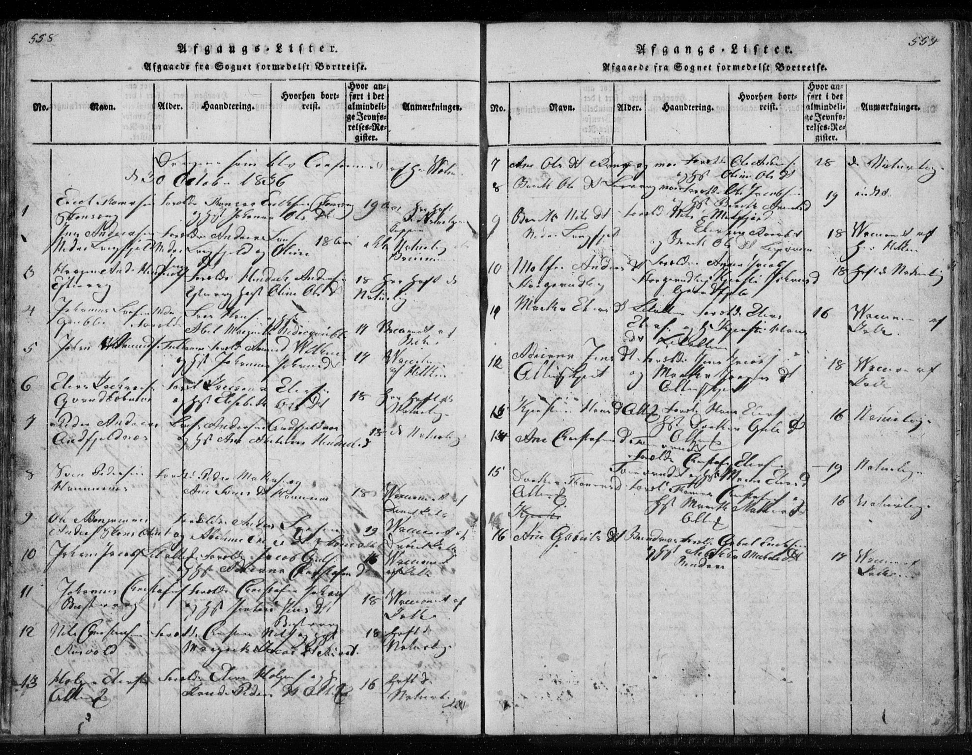 Ministerialprotokoller, klokkerbøker og fødselsregistre - Nordland, AV/SAT-A-1459/827/L0412: Parish register (copy) no. 827C01, 1820-1841, p. 558-559