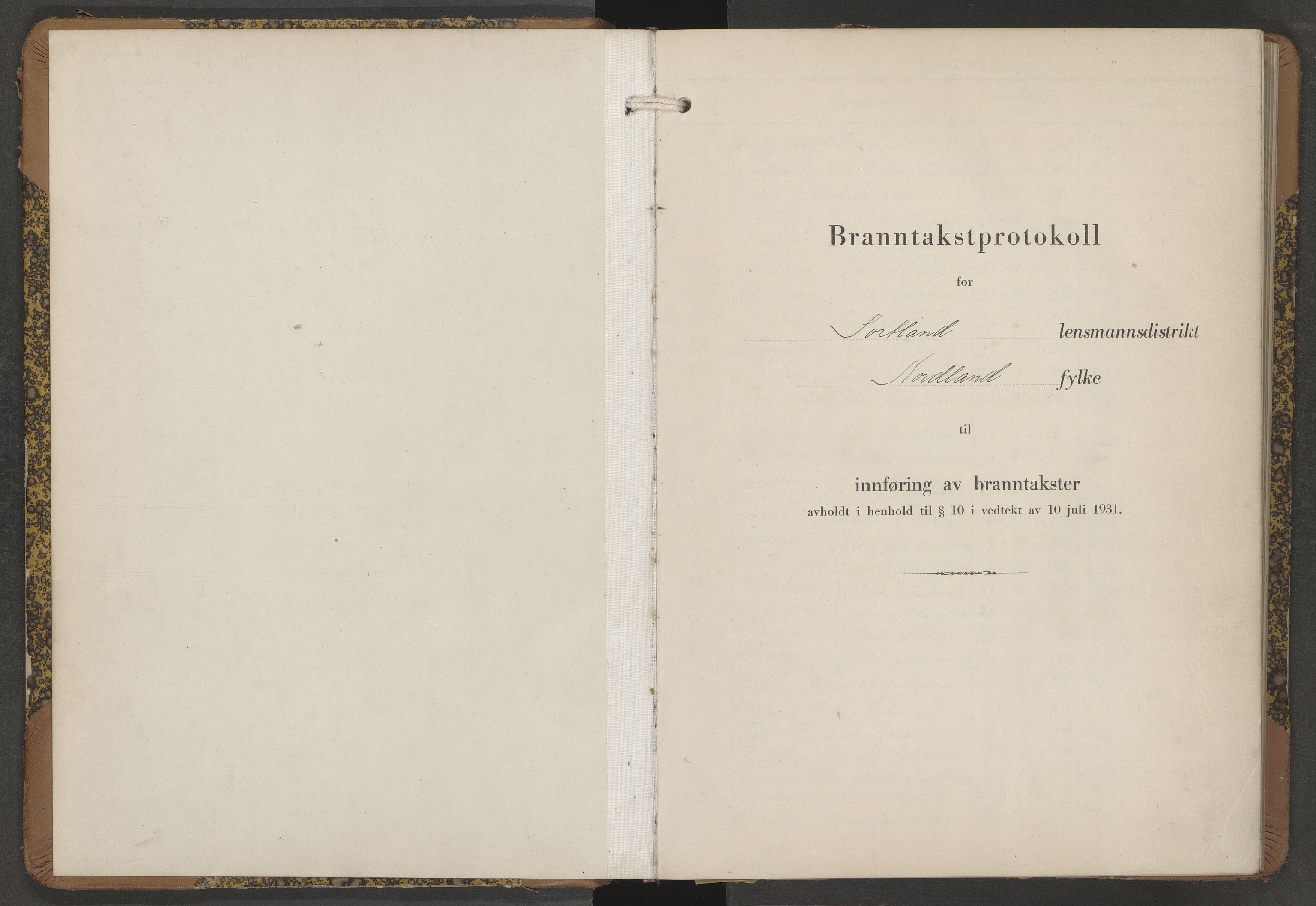 Sortland lensmannskontor, AV/SAT-A-6376/2/Oa/L0011: Branntakstprotokoll, 1939-1944