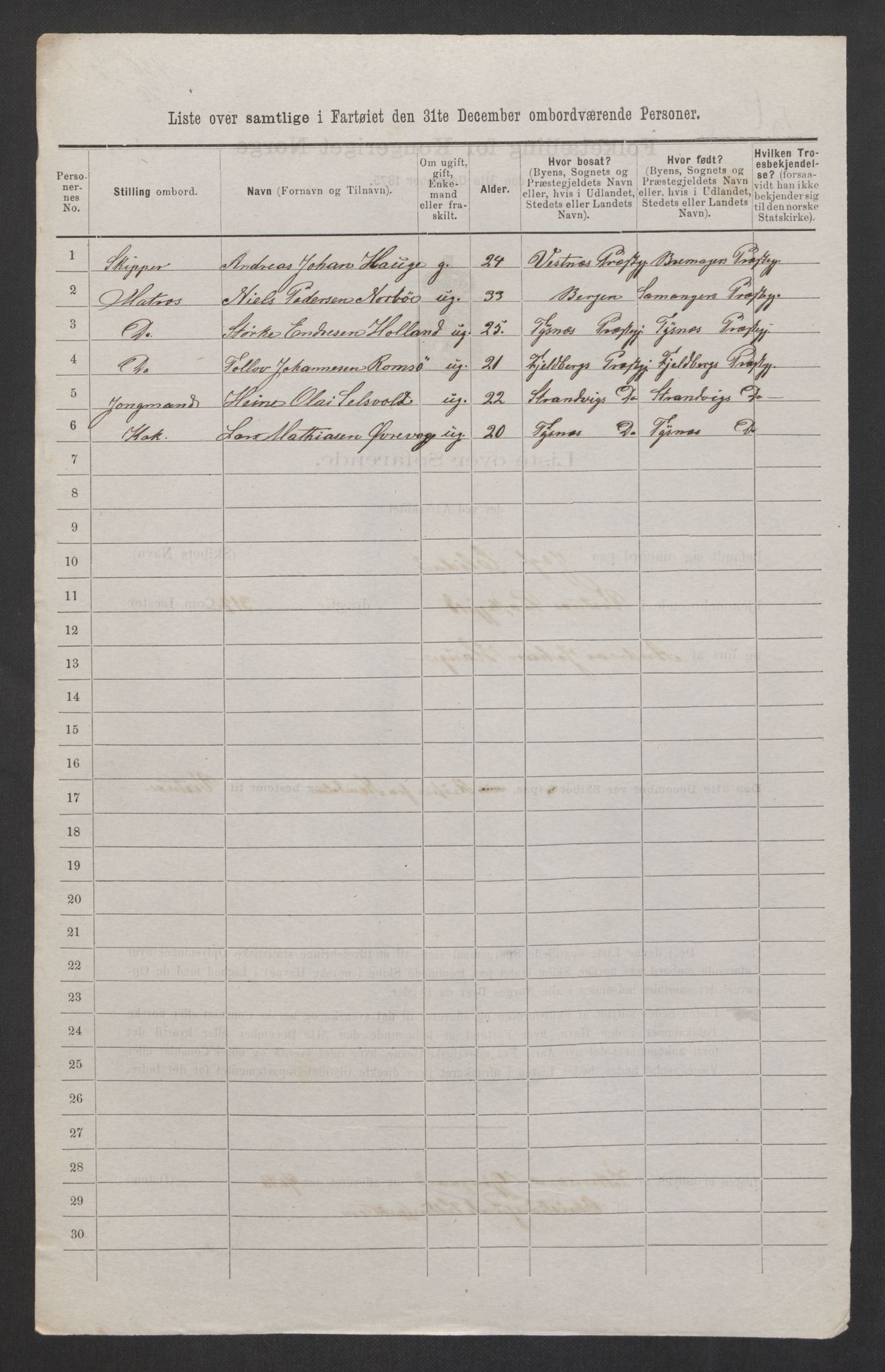 RA, 1875 census, lists of crew on ships: Ships in domestic ports, 1875, p. 329