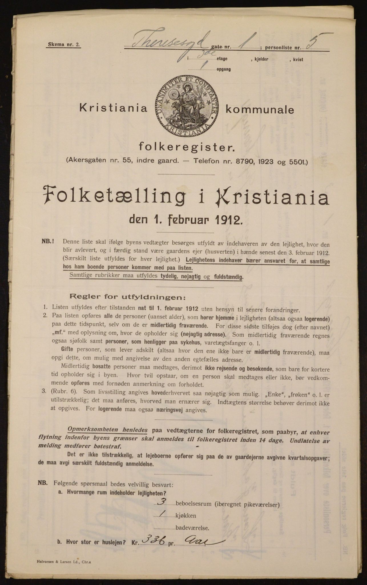 OBA, Municipal Census 1912 for Kristiania, 1912, p. 107744
