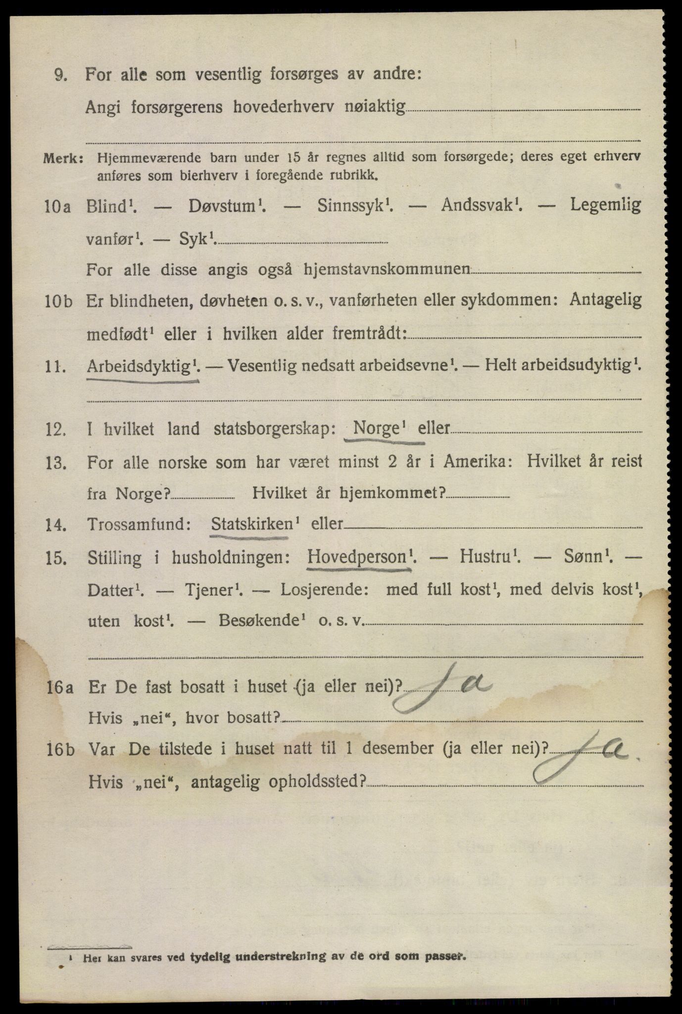 SAKO, 1920 census for Brunlanes, 1920, p. 9578