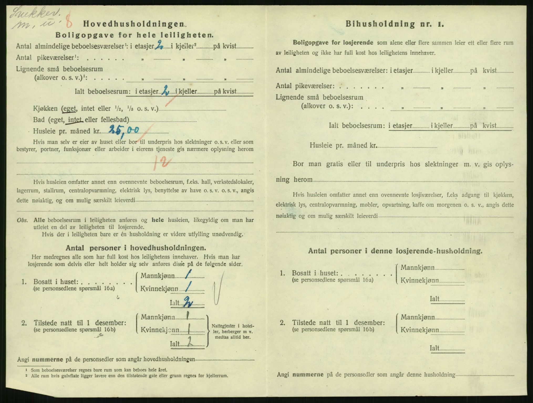 SAH, 1920 census for Lillehammer, 1920, p. 2913