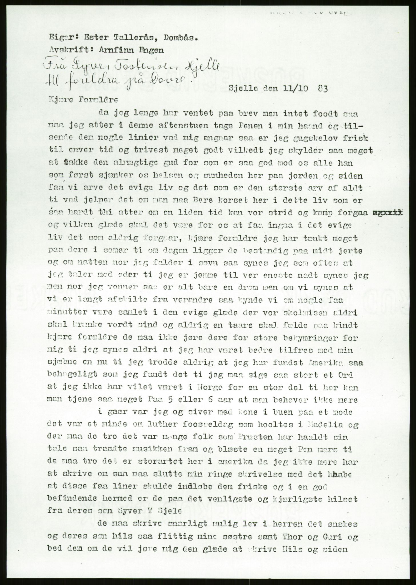 Samlinger til kildeutgivelse, Amerikabrevene, AV/RA-EA-4057/F/L0011: Innlån fra Oppland: Bræin - Knudsen, 1838-1914, p. 205