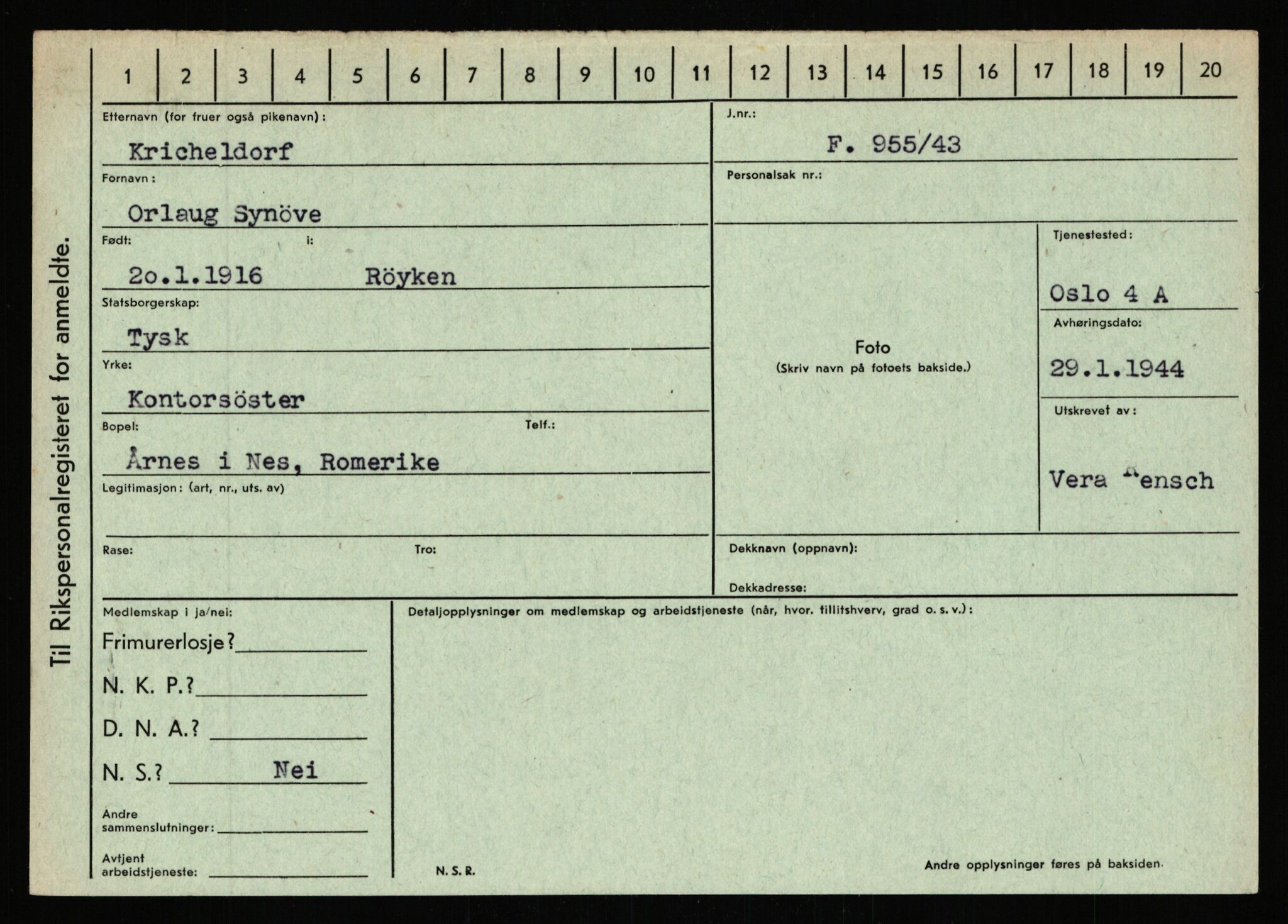 Statspolitiet - Hovedkontoret / Osloavdelingen, AV/RA-S-1329/C/Ca/L0009: Knutsen - Limstrand, 1943-1945, p. 922