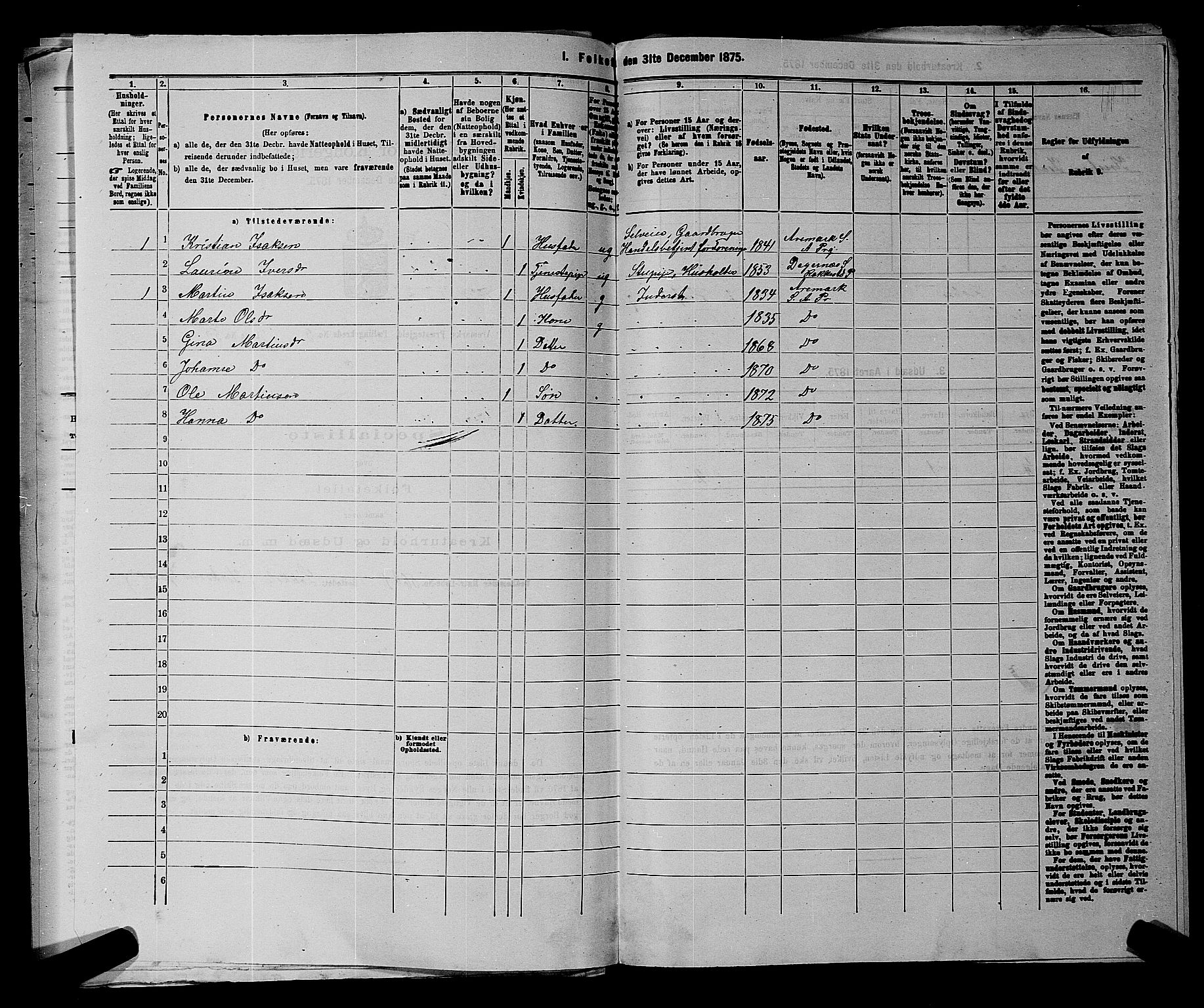 RA, 1875 census for 0118P Aremark, 1875, p. 495