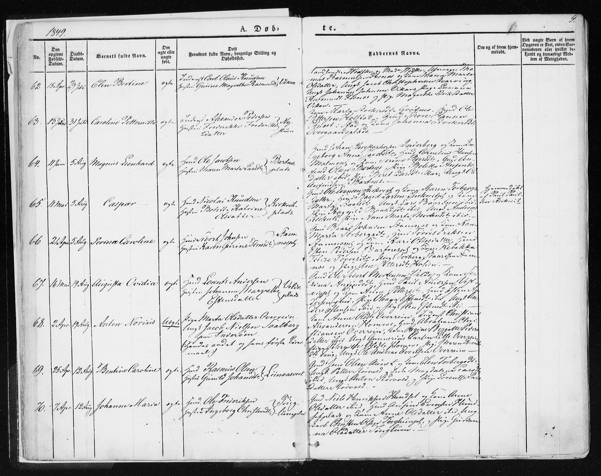 Ministerialprotokoller, klokkerbøker og fødselsregistre - Nord-Trøndelag, SAT/A-1458/741/L0393: Parish register (official) no. 741A07, 1849-1863, p. 9