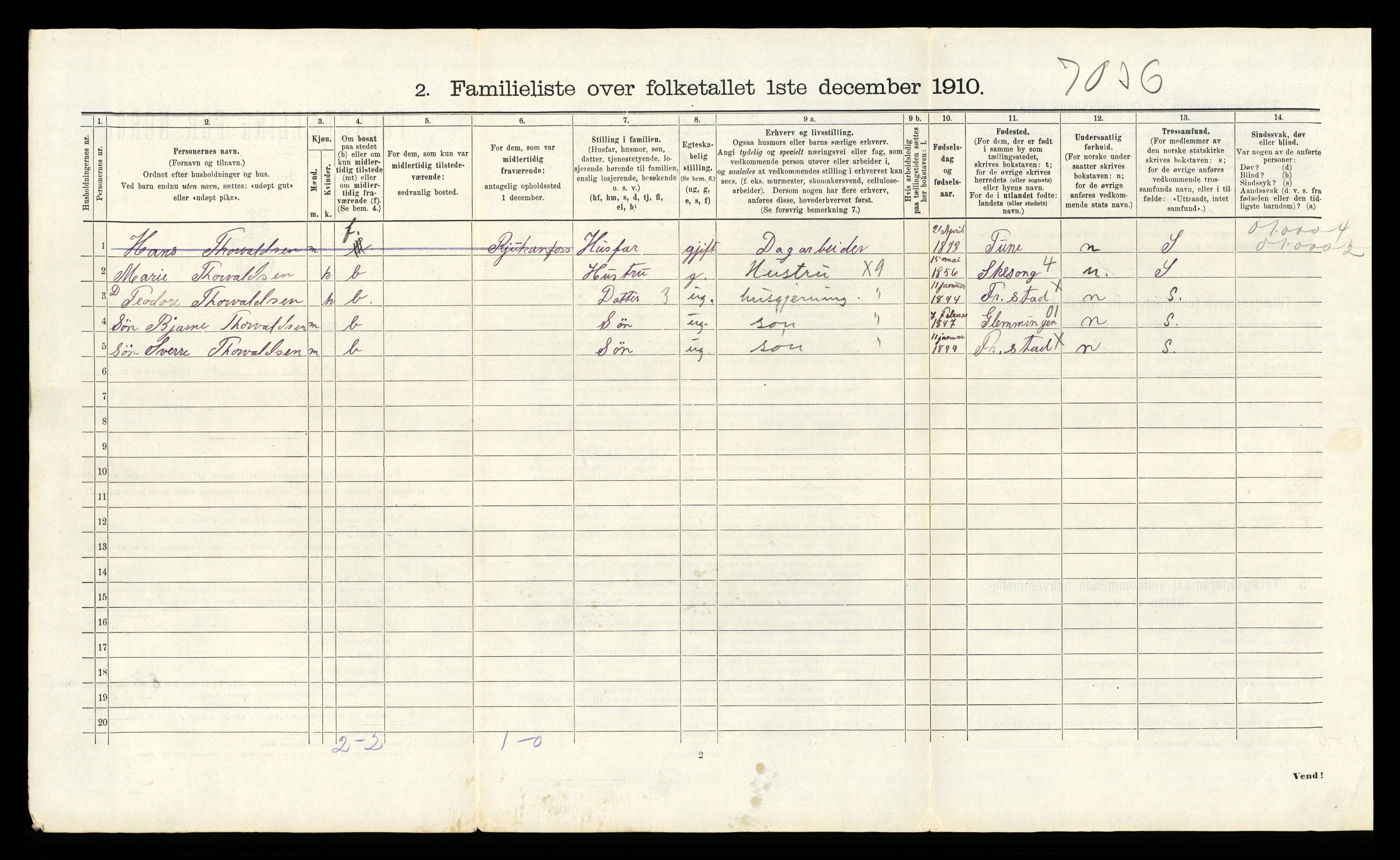 RA, 1910 census for Fredrikstad, 1910, p. 10019