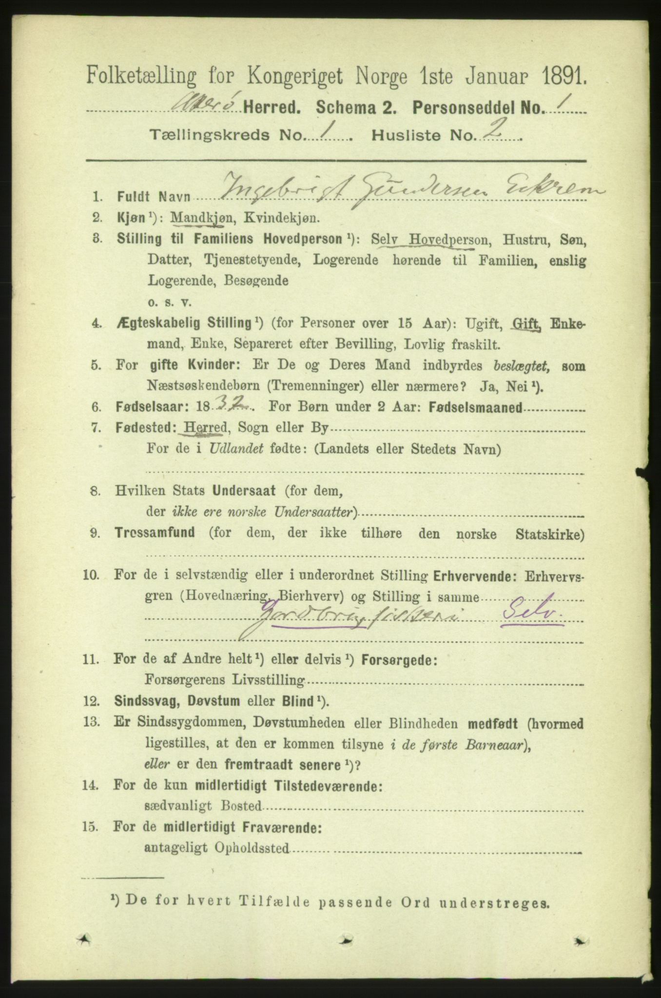 RA, 1891 census for 1545 Aukra, 1891, p. 102