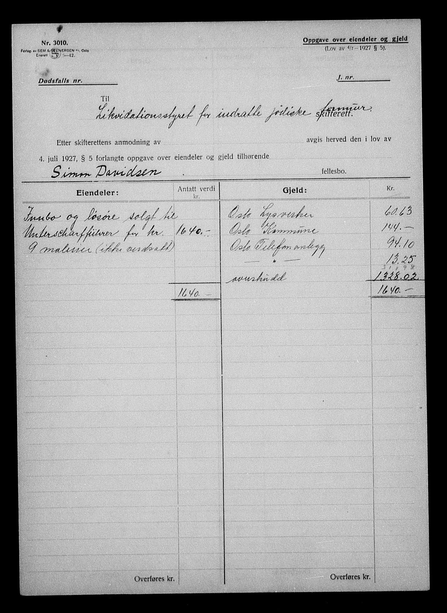 Justisdepartementet, Tilbakeføringskontoret for inndratte formuer, AV/RA-S-1564/H/Hc/Hcc/L0930: --, 1945-1947, p. 60