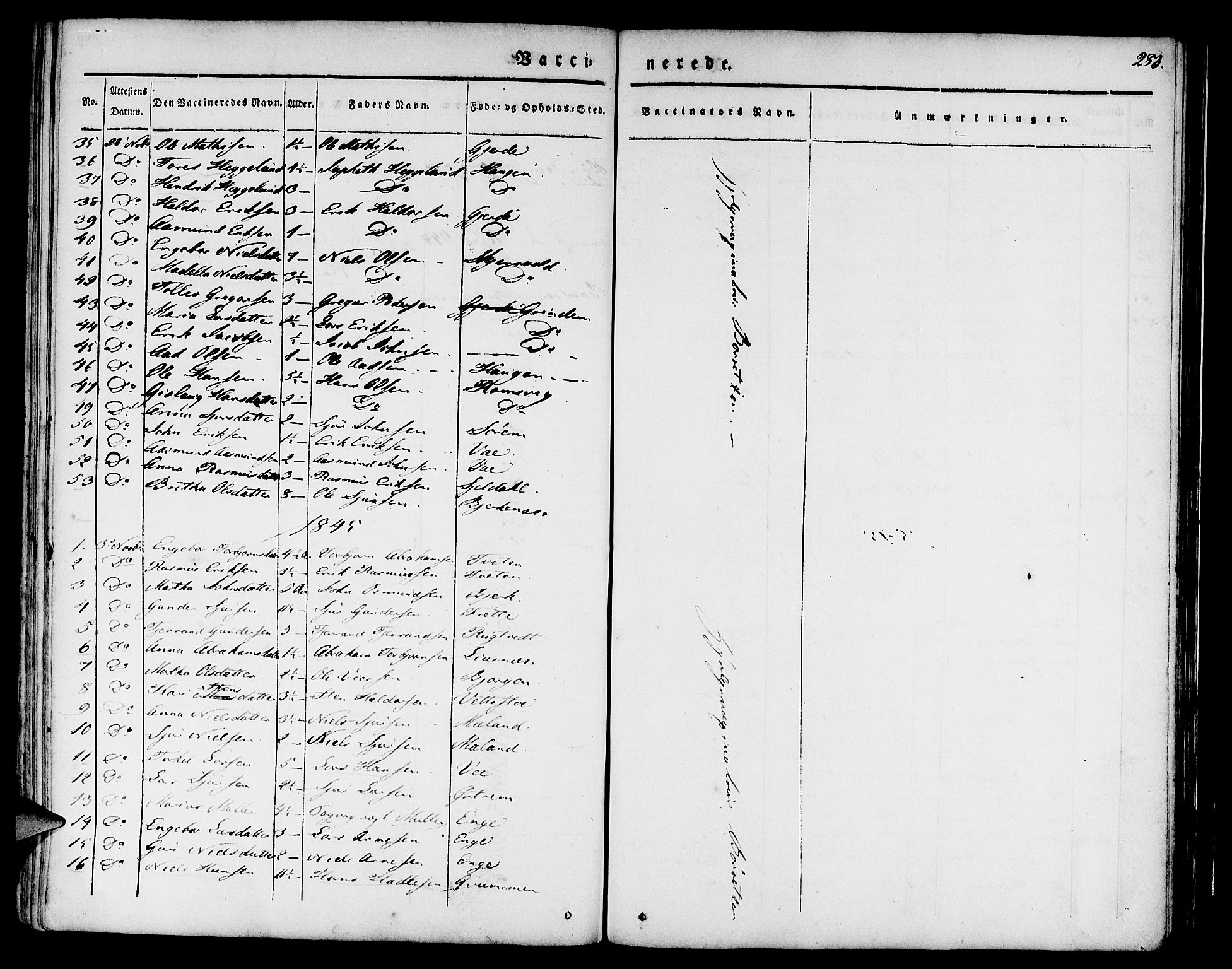 Etne sokneprestembete, AV/SAB-A-75001/H/Haa: Parish register (official) no. A 7, 1831-1847, p. 283