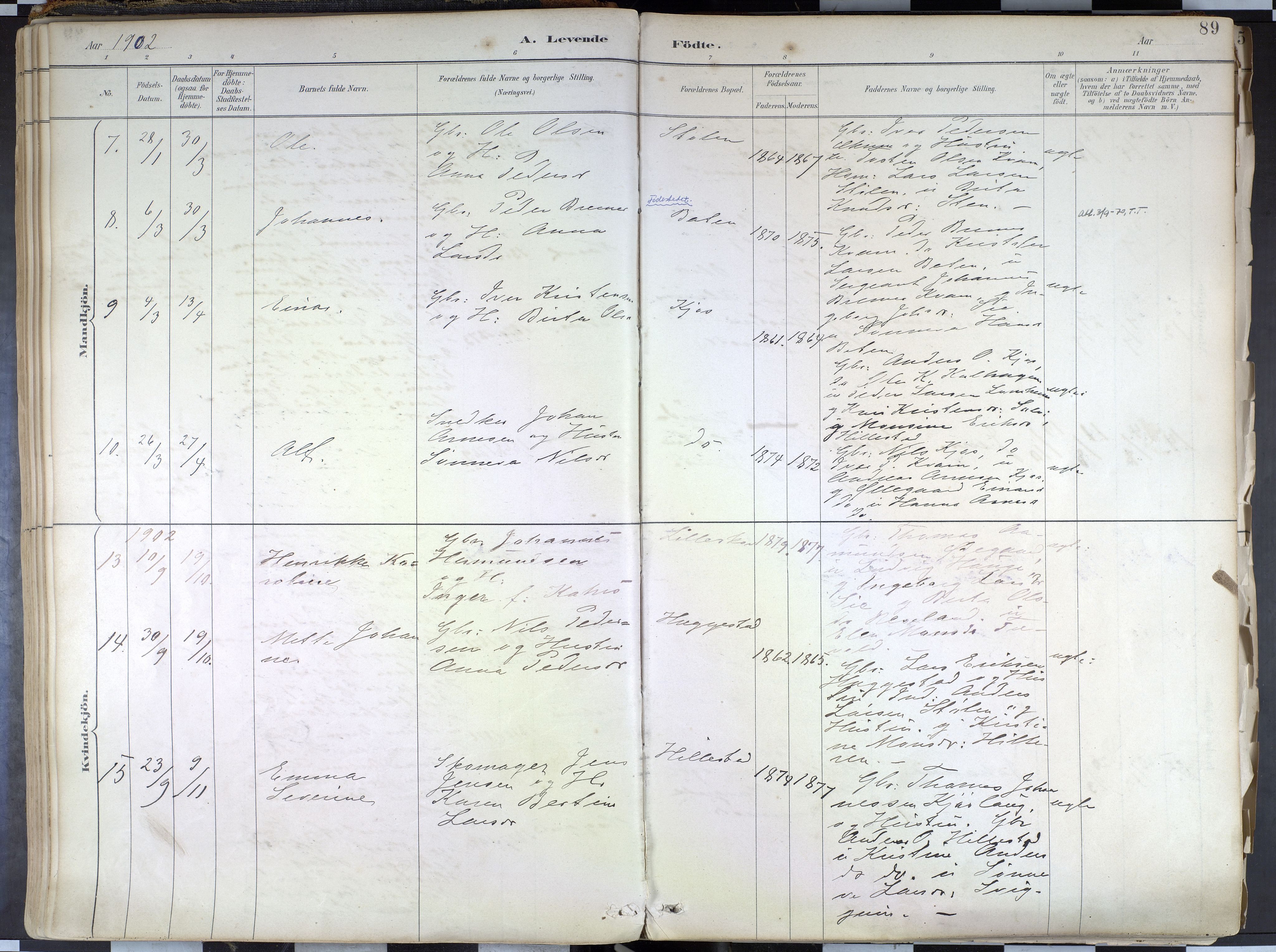 Hafslo sokneprestembete, AV/SAB-A-80301/H/Haa/Haab/L0001: Parish register (official) no. B 1, 1886-1945, p. 89