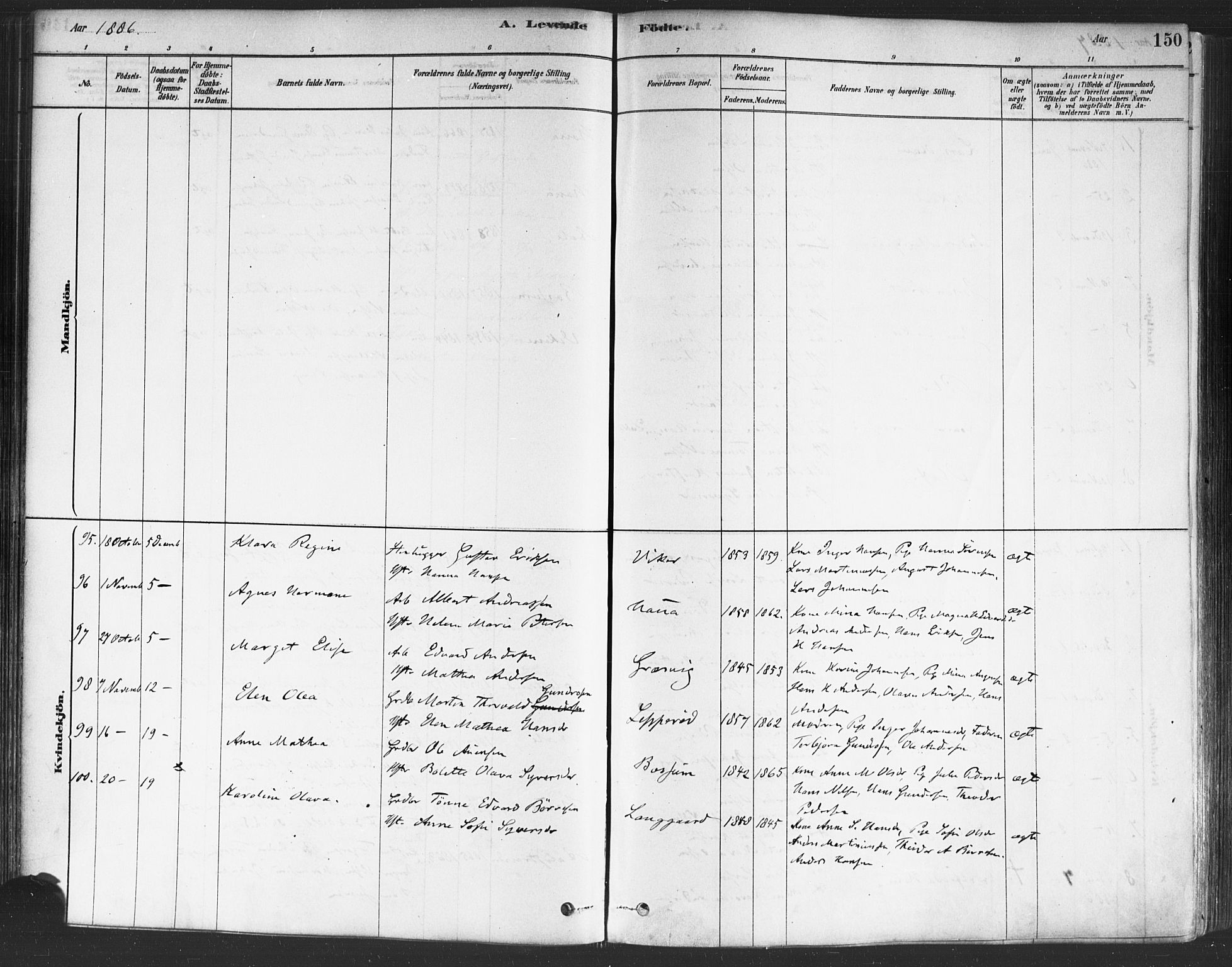 Onsøy prestekontor Kirkebøker, AV/SAO-A-10914/F/Fa/L0005: Parish register (official) no. I 5, 1878-1898, p. 150