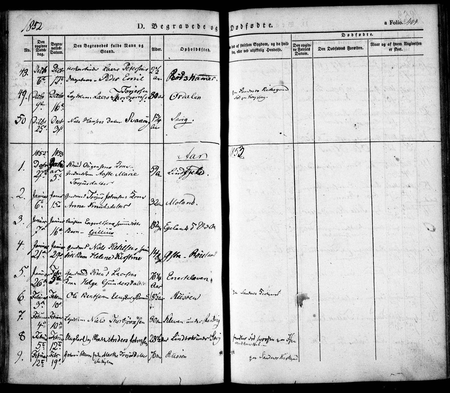 Søndeled sokneprestkontor, SAK/1111-0038/F/Fa/L0002: Parish register (official) no. A 2, 1839-1860, p. 404